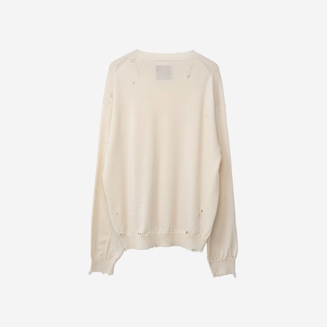 Maison Mihara Yasuhiro Distressed Pullover Knit White 상세 이미지 2