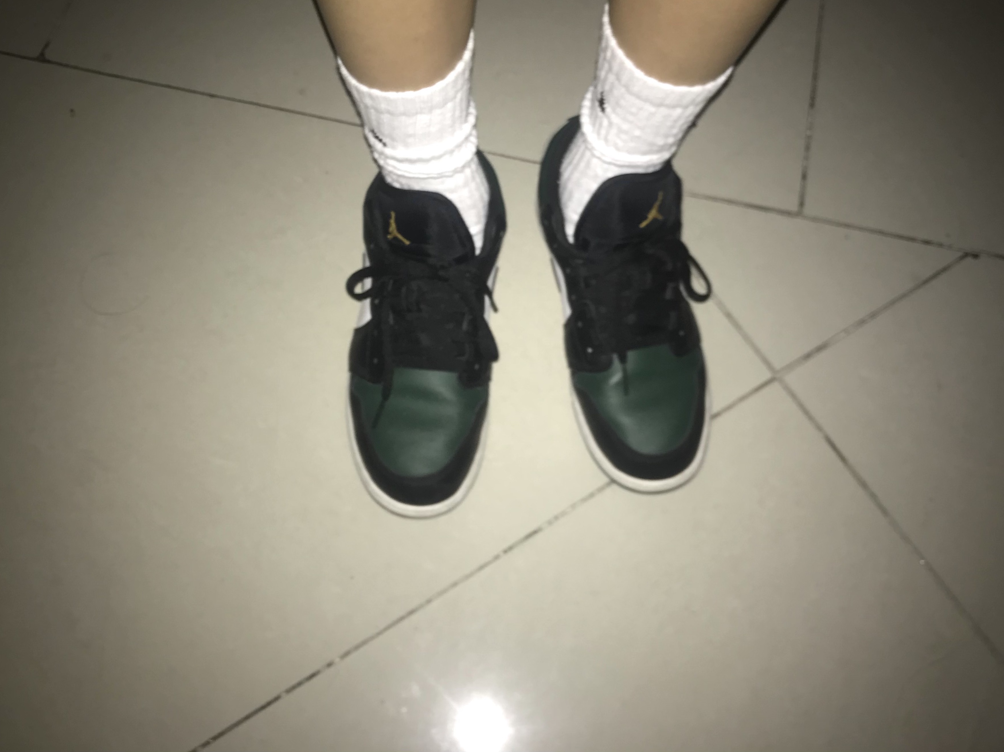 (GS) Jordan 1 Low Green Toe 착용 스타일 - 2