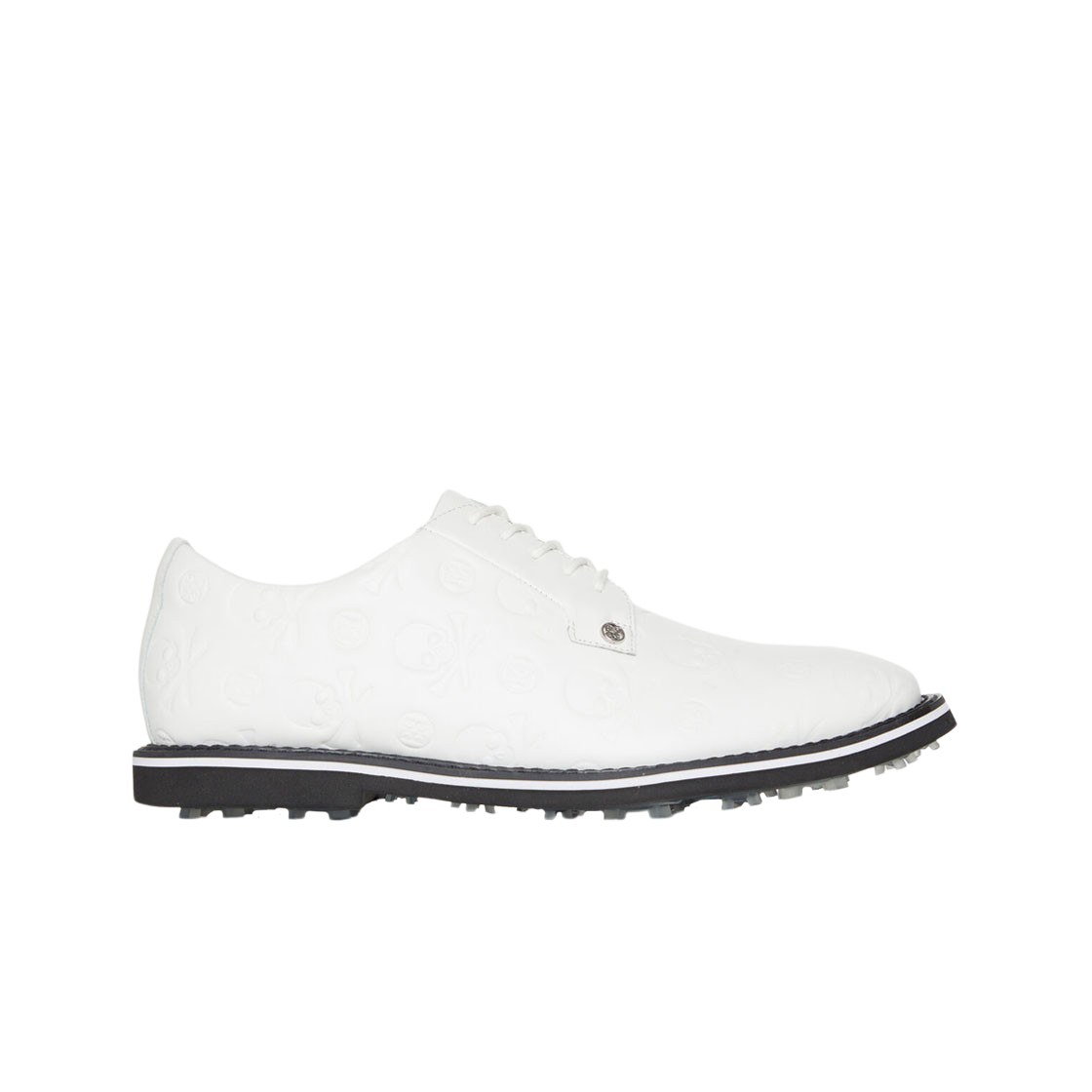 지포어 갤리벤터 디보스드 스컬 티스 레더 골프 슈즈 스노우 오닉스(G/Fore Gallivanter Debossed Skull T's Leather Golf Shoes Snow Onyx)