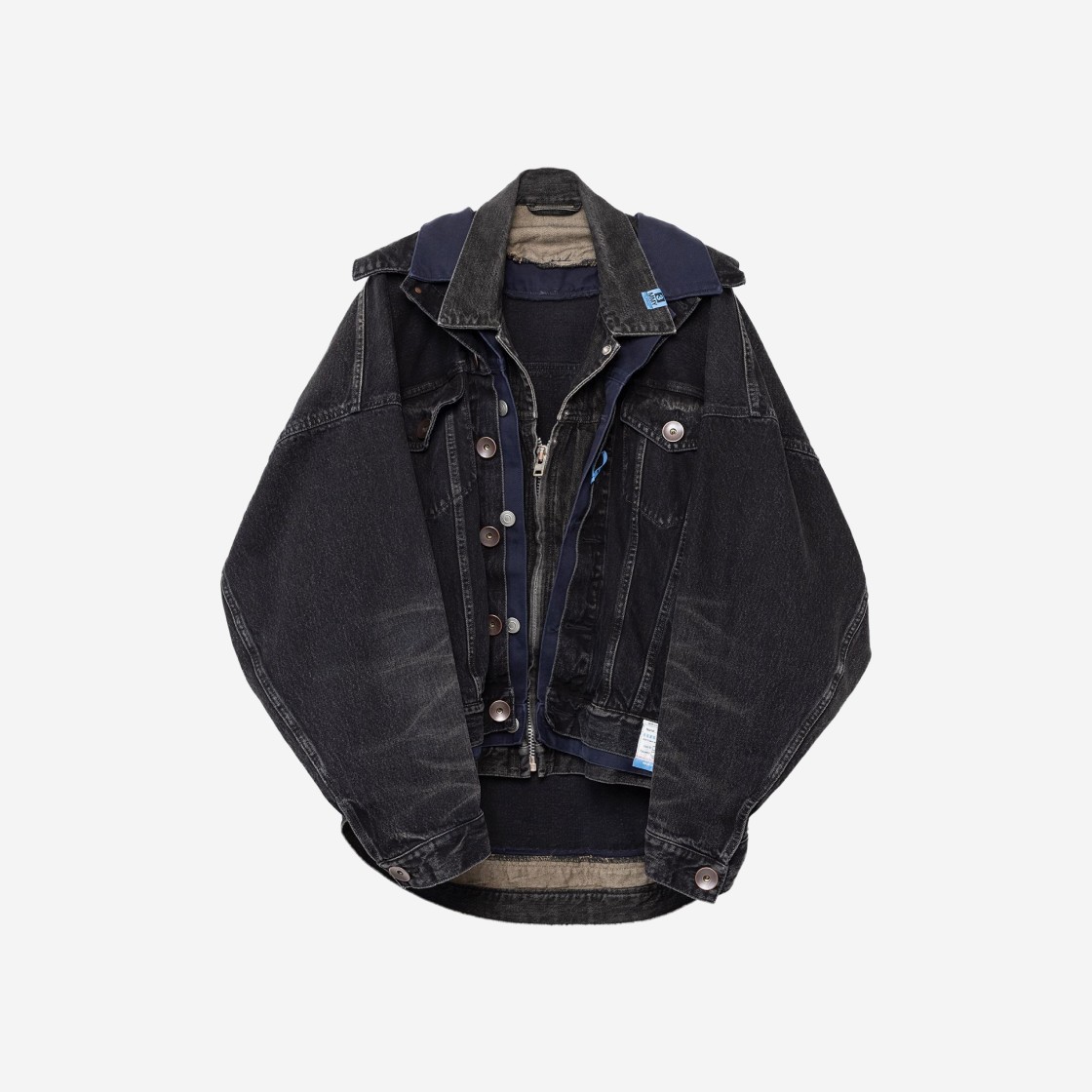 Maison Mihara Yasuhiro Triple Layered Denim Jacket Black 상세 이미지 1