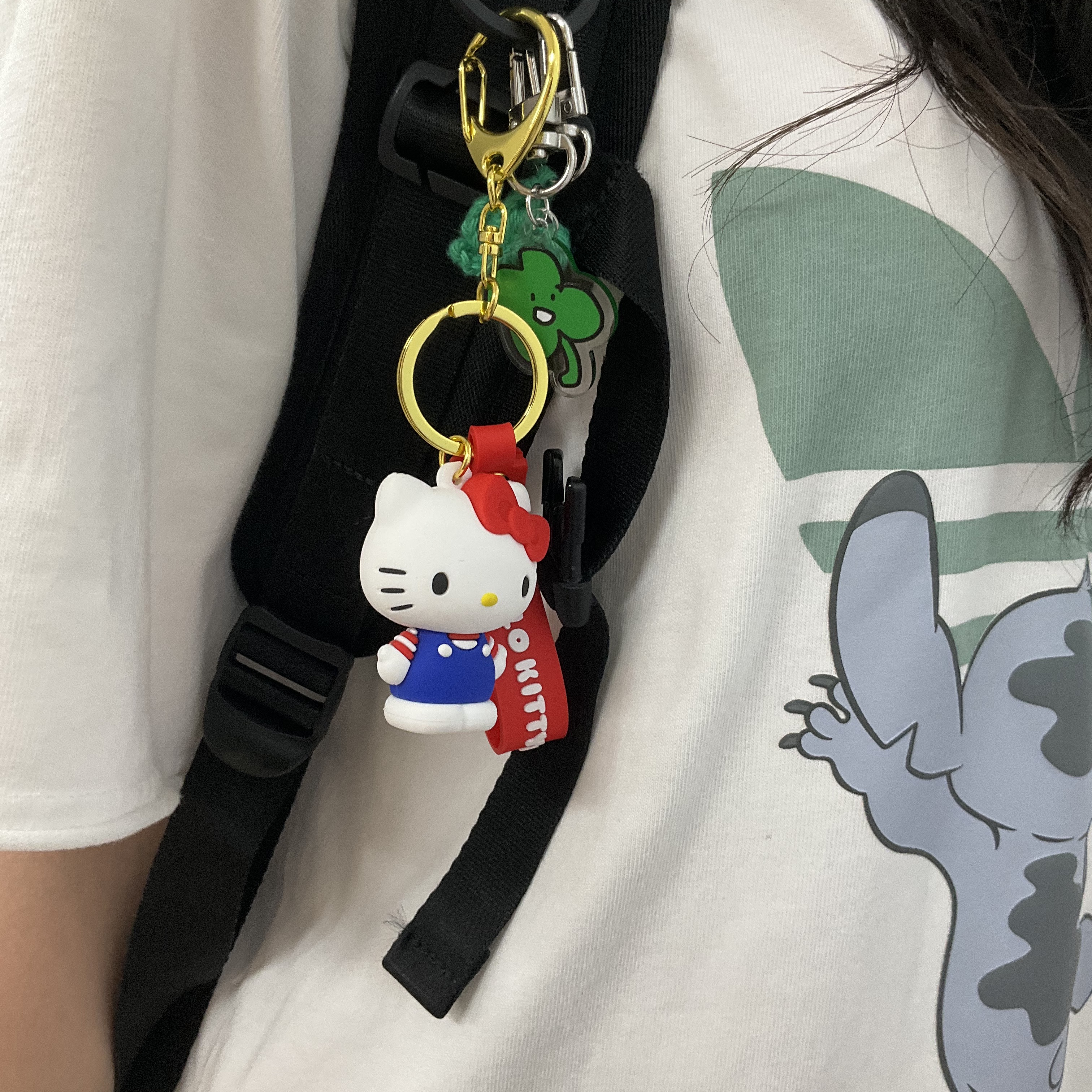 Sanrio Hello Kitty Three-Dimensional Key Holder 착용 스타일
