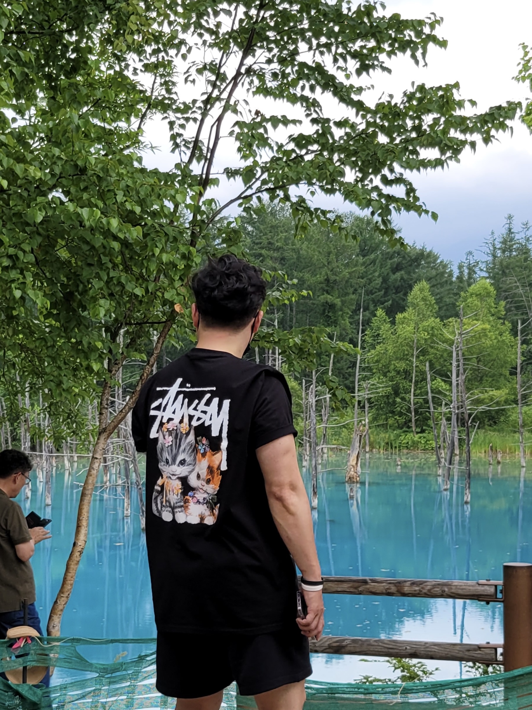 Stussy Kittens T-Shirt Black 착용 스타일