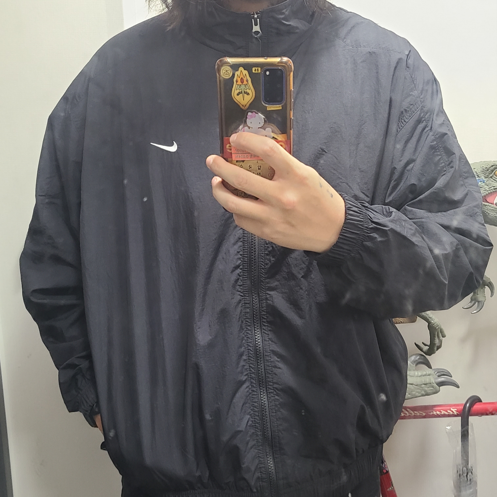 Nike NRG Solo Swoosh Woven Track Jacket Black - Asia 착용 스타일