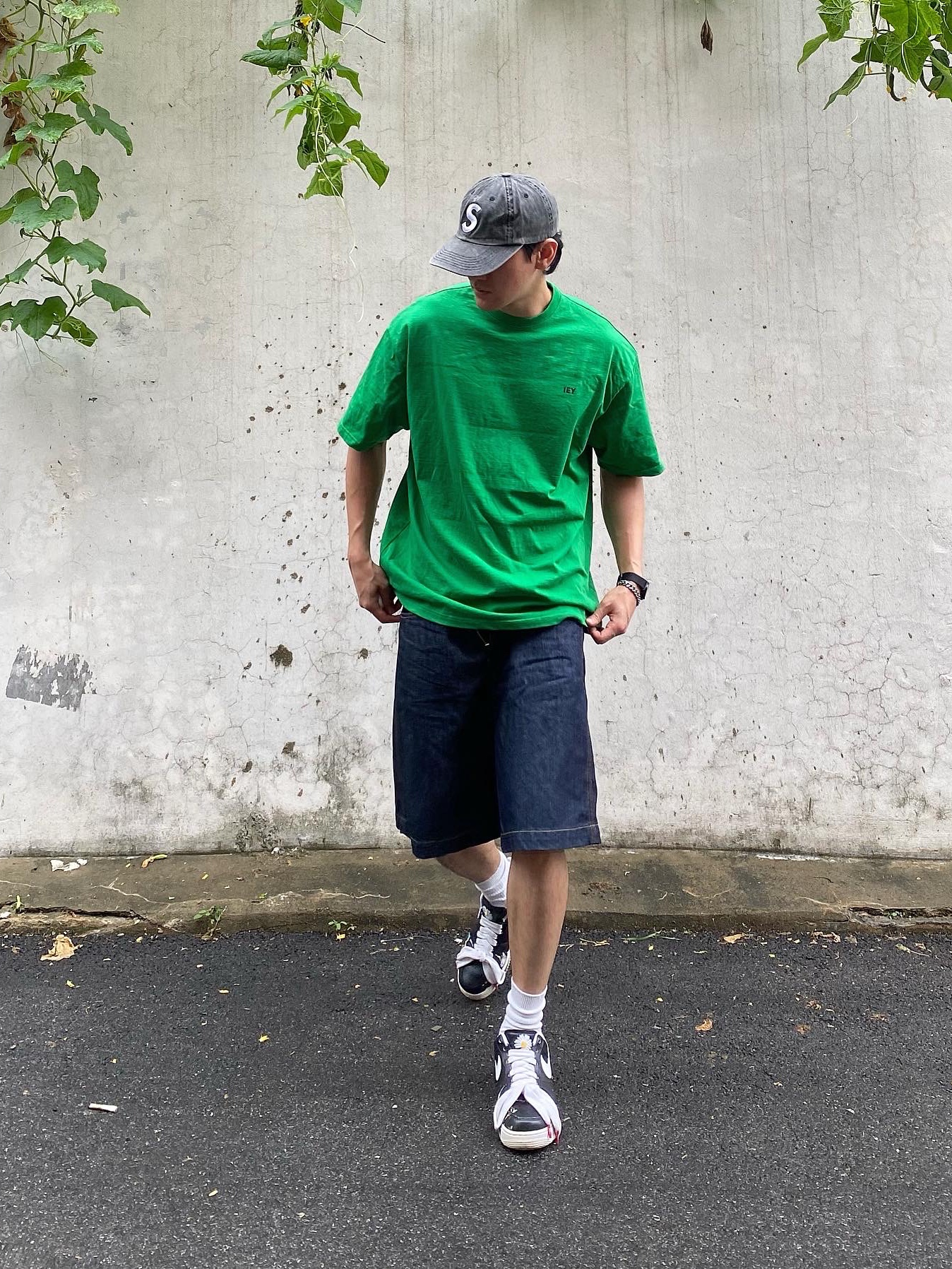 Supreme Pigment Print S Logo 6-Panel Black - 20SS, Nike x Peaceminusone Air Force 1 Low Para-Noise 착용 스타일 - 3
