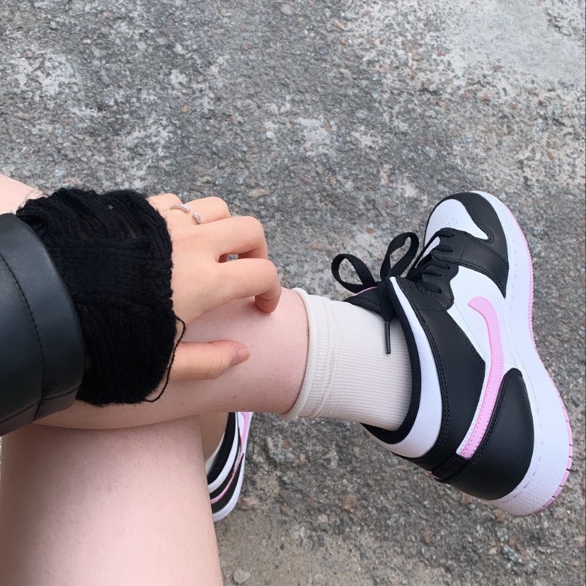 (GS) Jordan 1 Mid Light Arctic Pink 착용 스타일