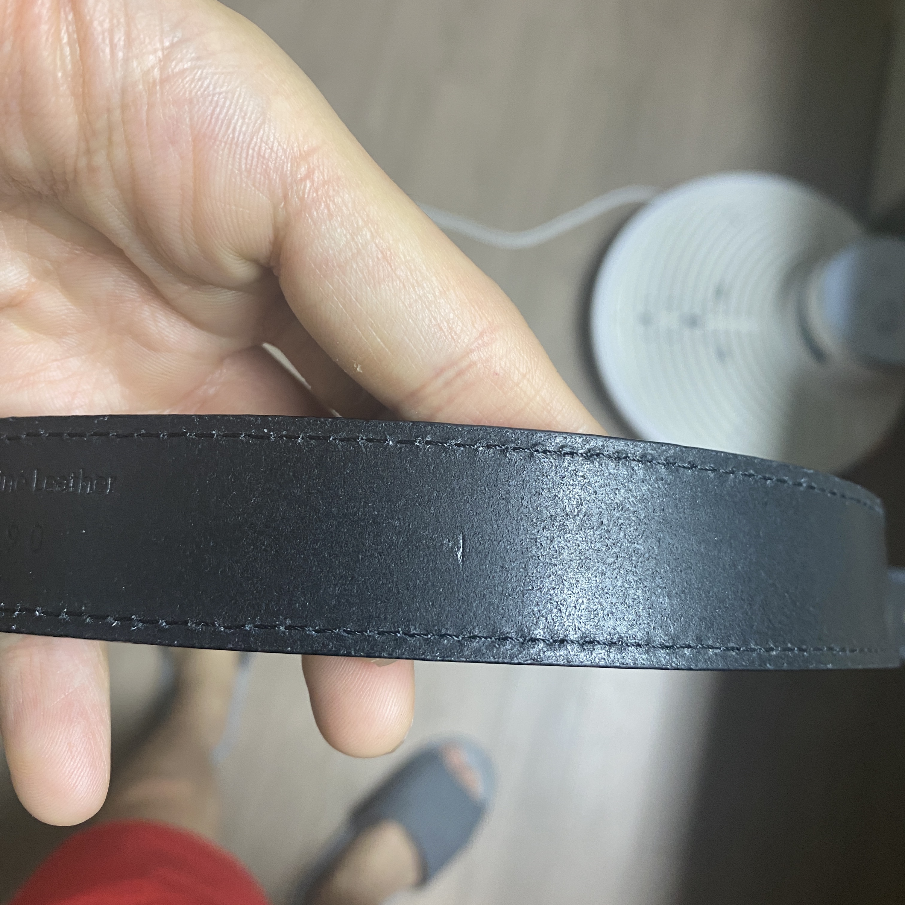 Lemaire Minimal Western Belt Cow Leather Black 착용 스타일 - 3