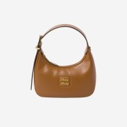 Miu Miu Leather Hobo Bag Caramel