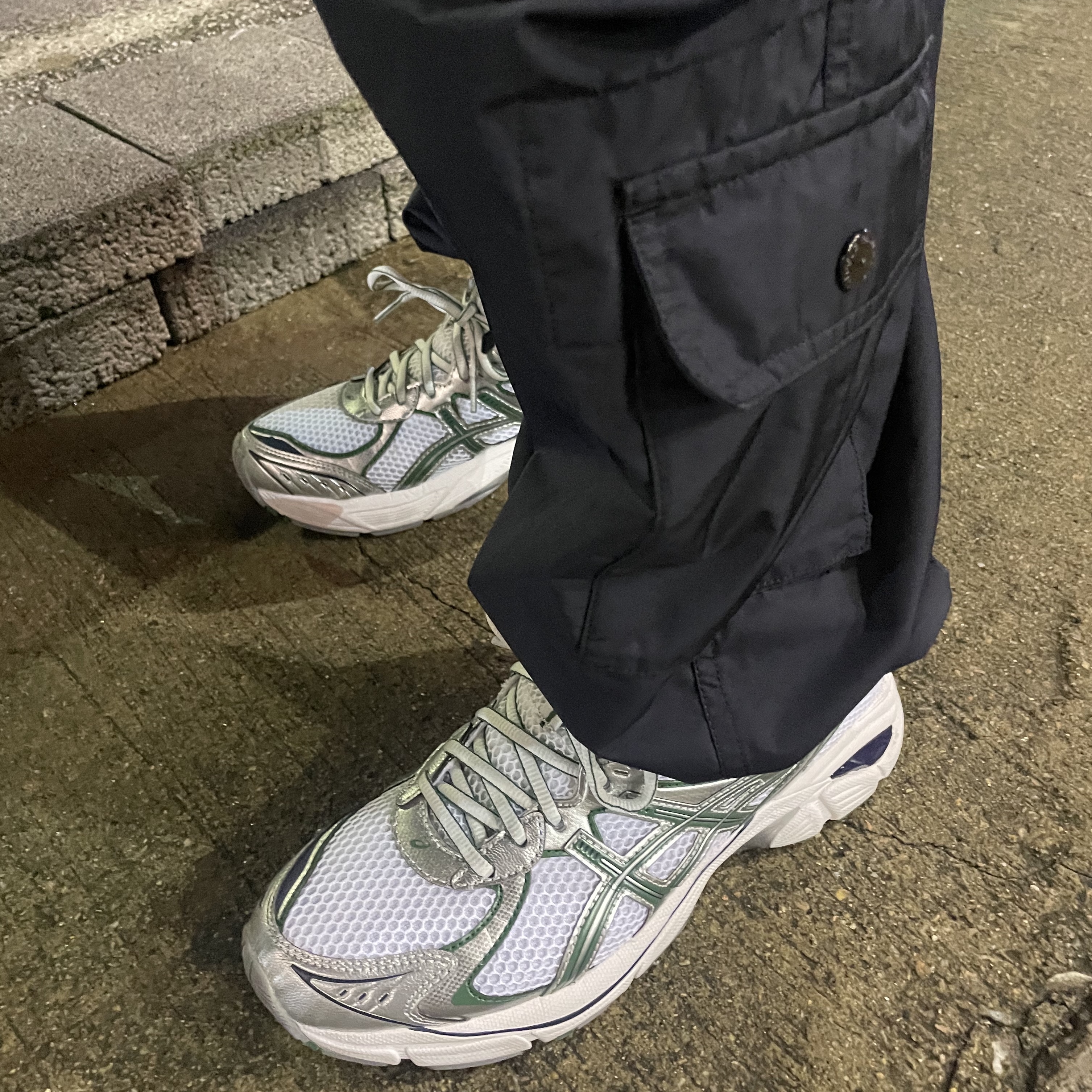 Asics GT-2160 White Shamrock Green 착용 스타일