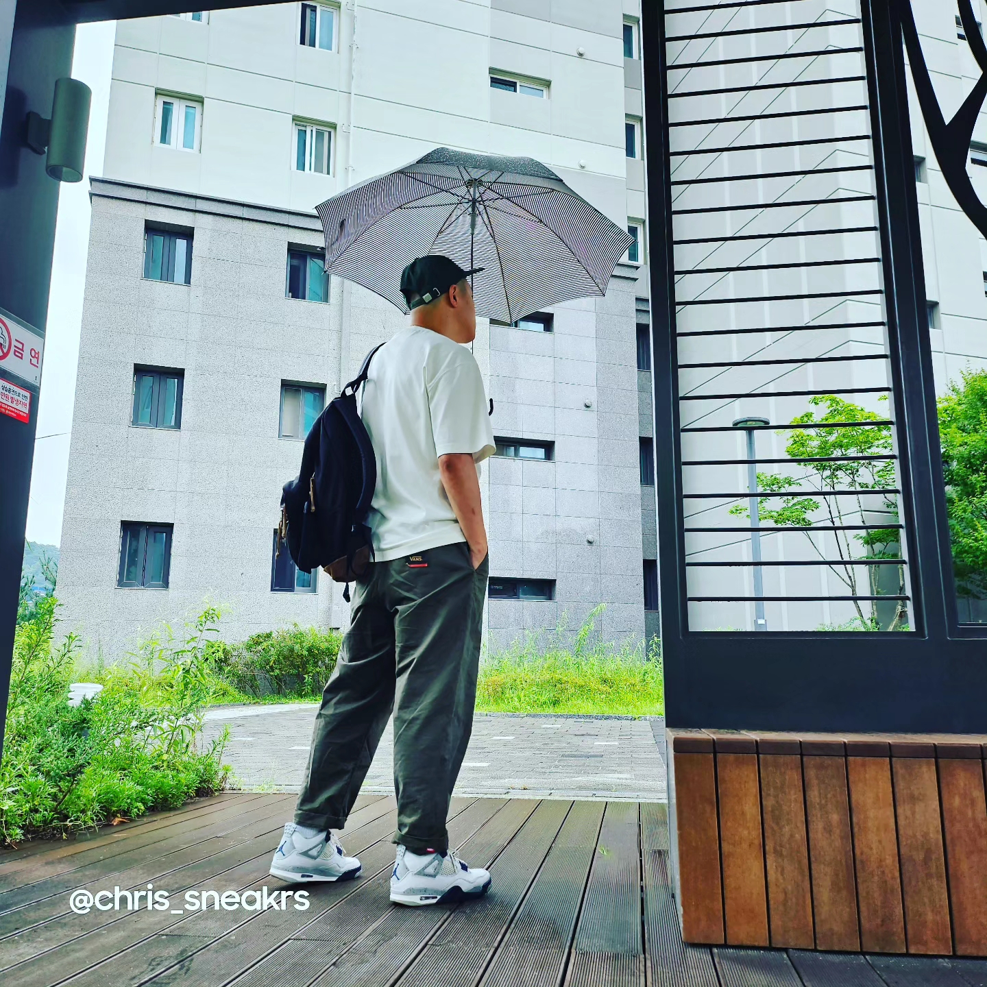 Human Made 5-Panel Twill Cap #1 Green, Jordan 4 Retro Midnight Navy 착용 스타일 - 1