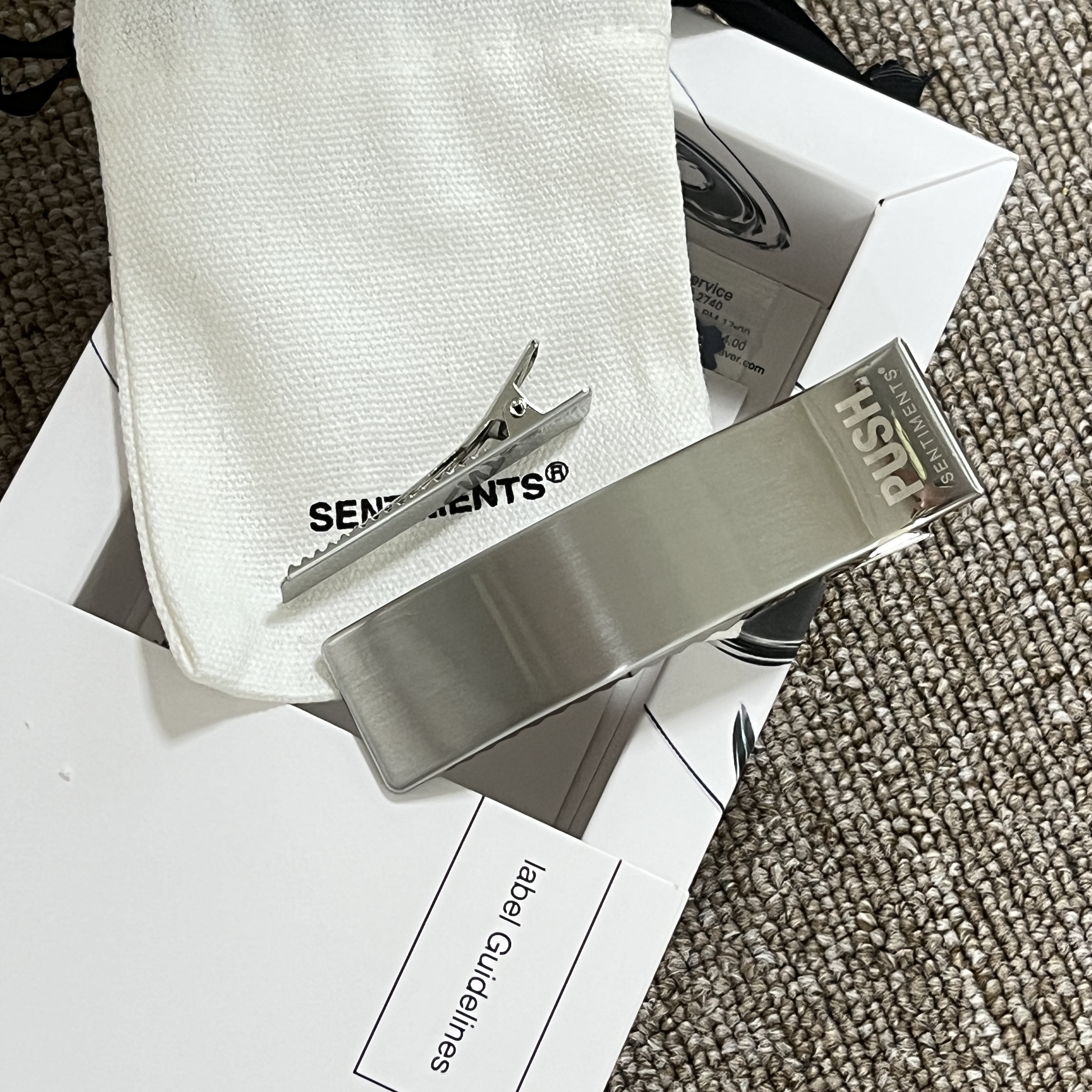 Sentiments No.291 Hair Pin 2 Set Silver 착용 스타일