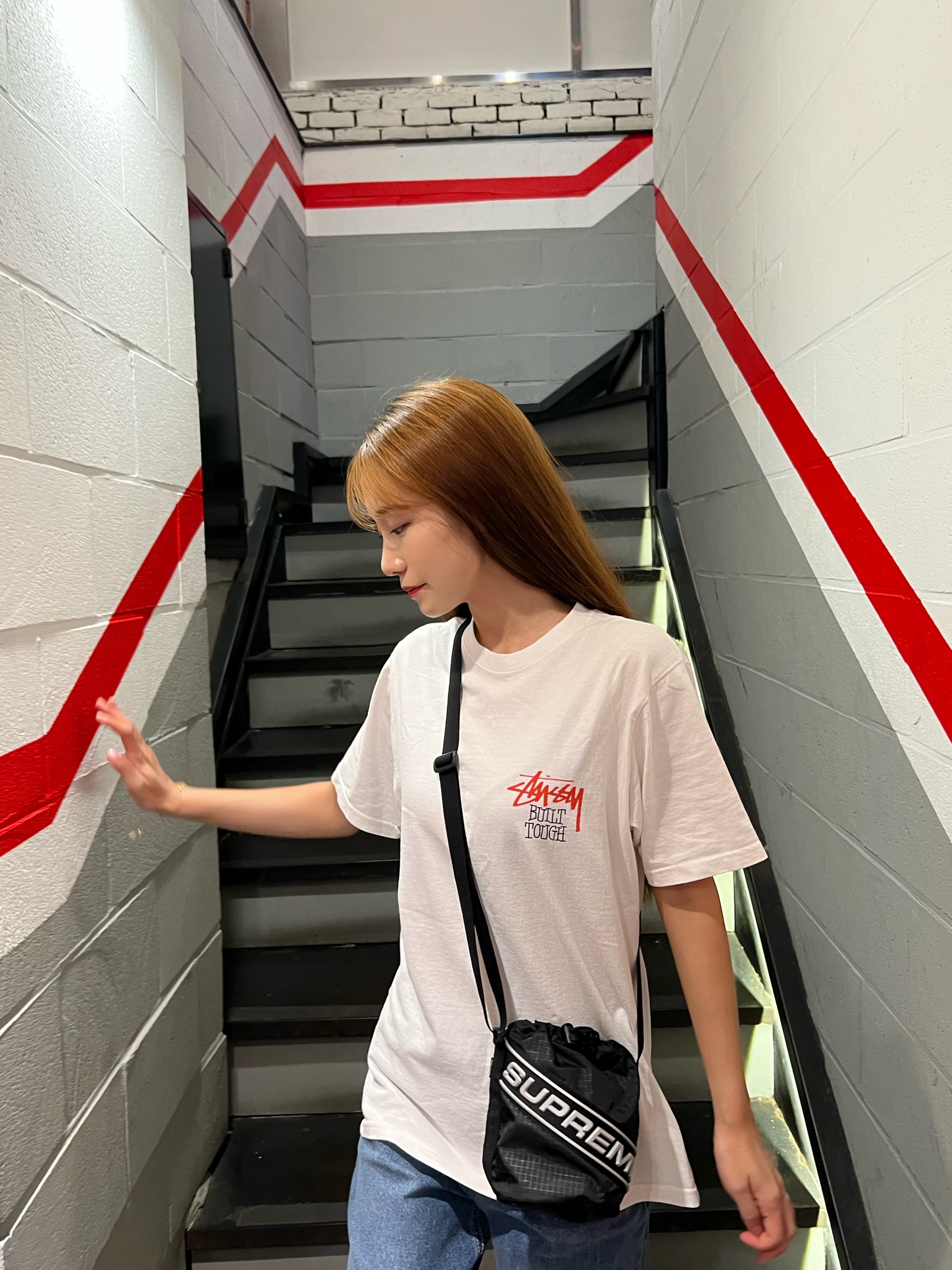 Nike x Tom Sachs General Purpose Shoe Archive, Stussy Built Tough T-Shirt White 착용 스타일 - 3