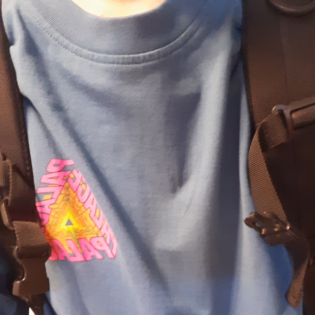 Palace P3 Bare Times T-Shirt Blue - 22SS 착용 스타일 - 1