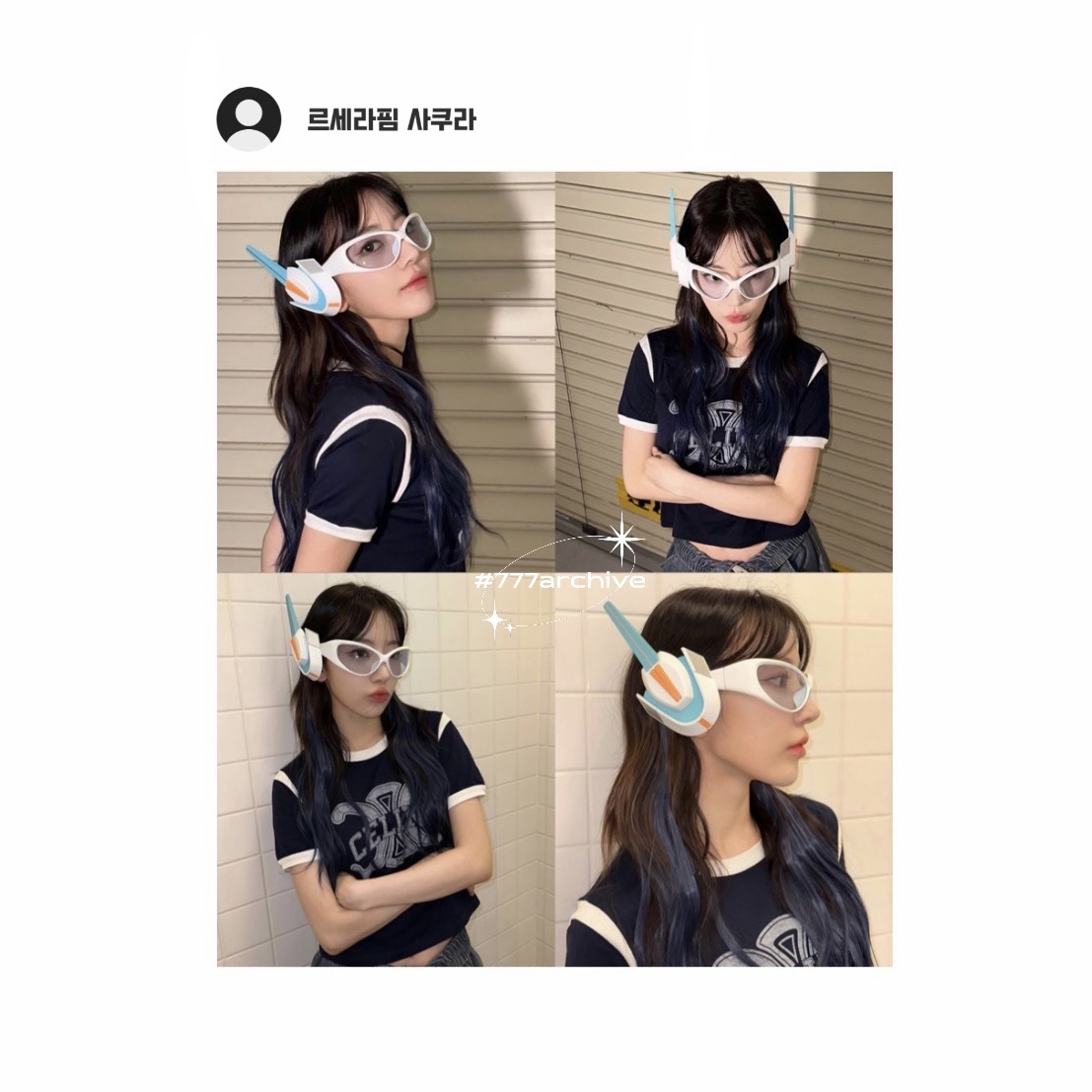 Gentle Monster x Overwatch 2 Tokki WM White, Gentle Monster x Overwatch 2 Tokki WP White 착용 스타일 - 3