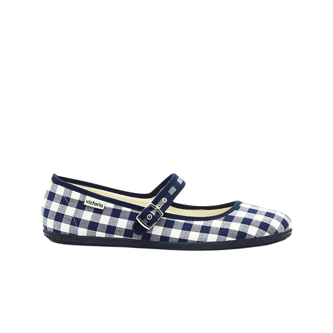 (W) 빅토리아 슈즈 빅토리아 오다 메리제인 깅엄체크 마리노((W) Victoria Shoes Oda Mary Jane Gingham Check Marino)
