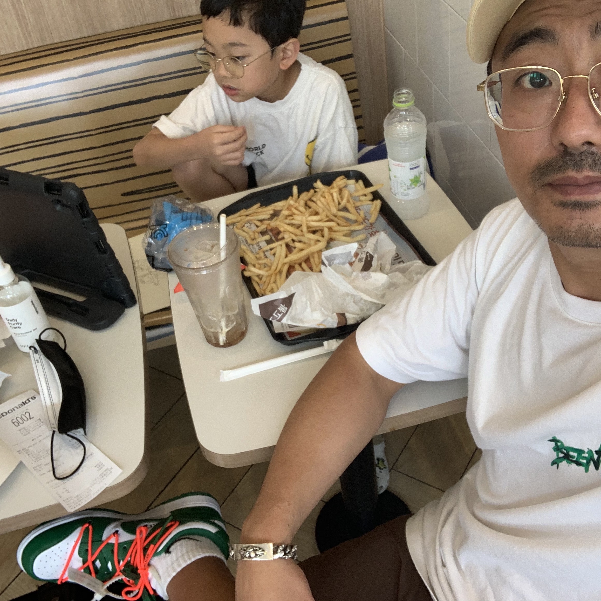 Nike x Off-White Dunk Low Pine Green 착용 스타일