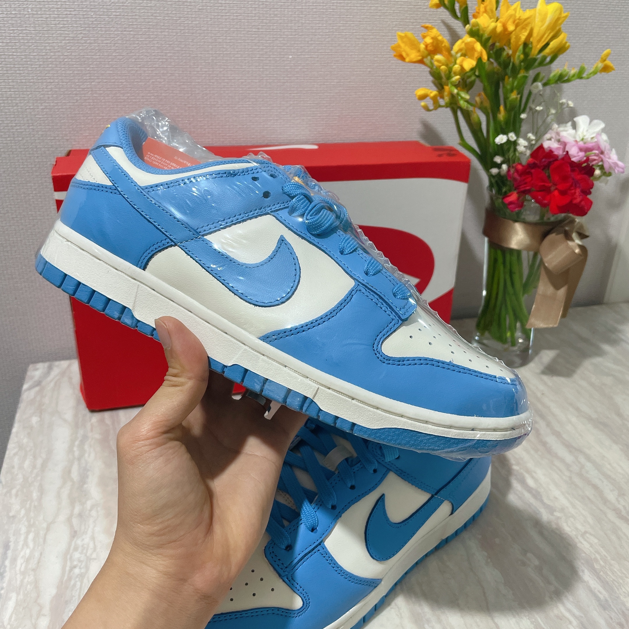 Nike Dunk Low Retro University Blue 착용 스타일