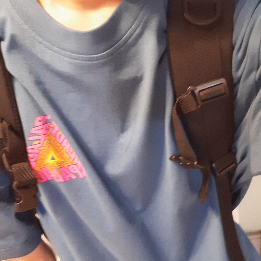 Palace P3 Bare Times T-Shirt Blue - 22SS 착용 스타일 - 2