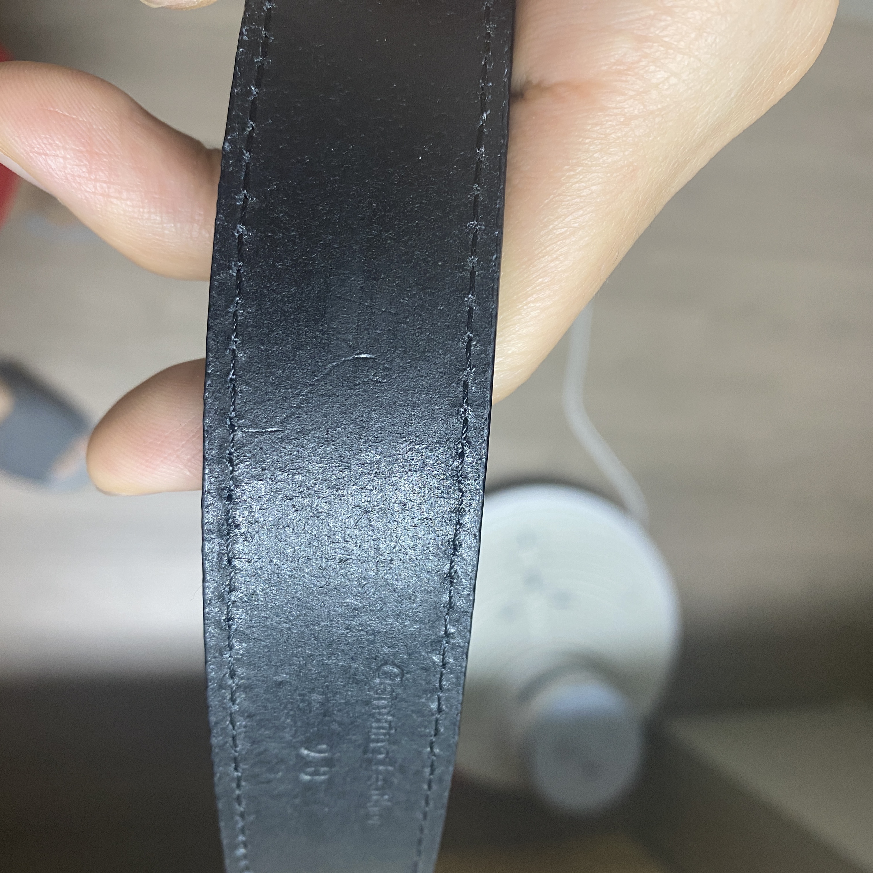 Lemaire Minimal Western Belt Cow Leather Black 착용 스타일 - 2
