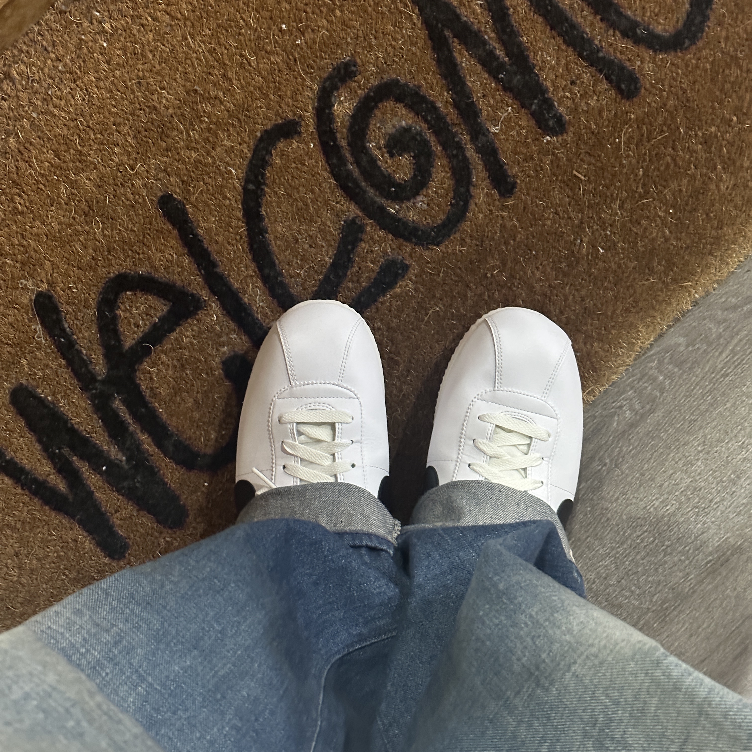 Nike x Peaceminusone Kwondo1 Black and White, Nike Cortez White and Black 착용 스타일 - 2