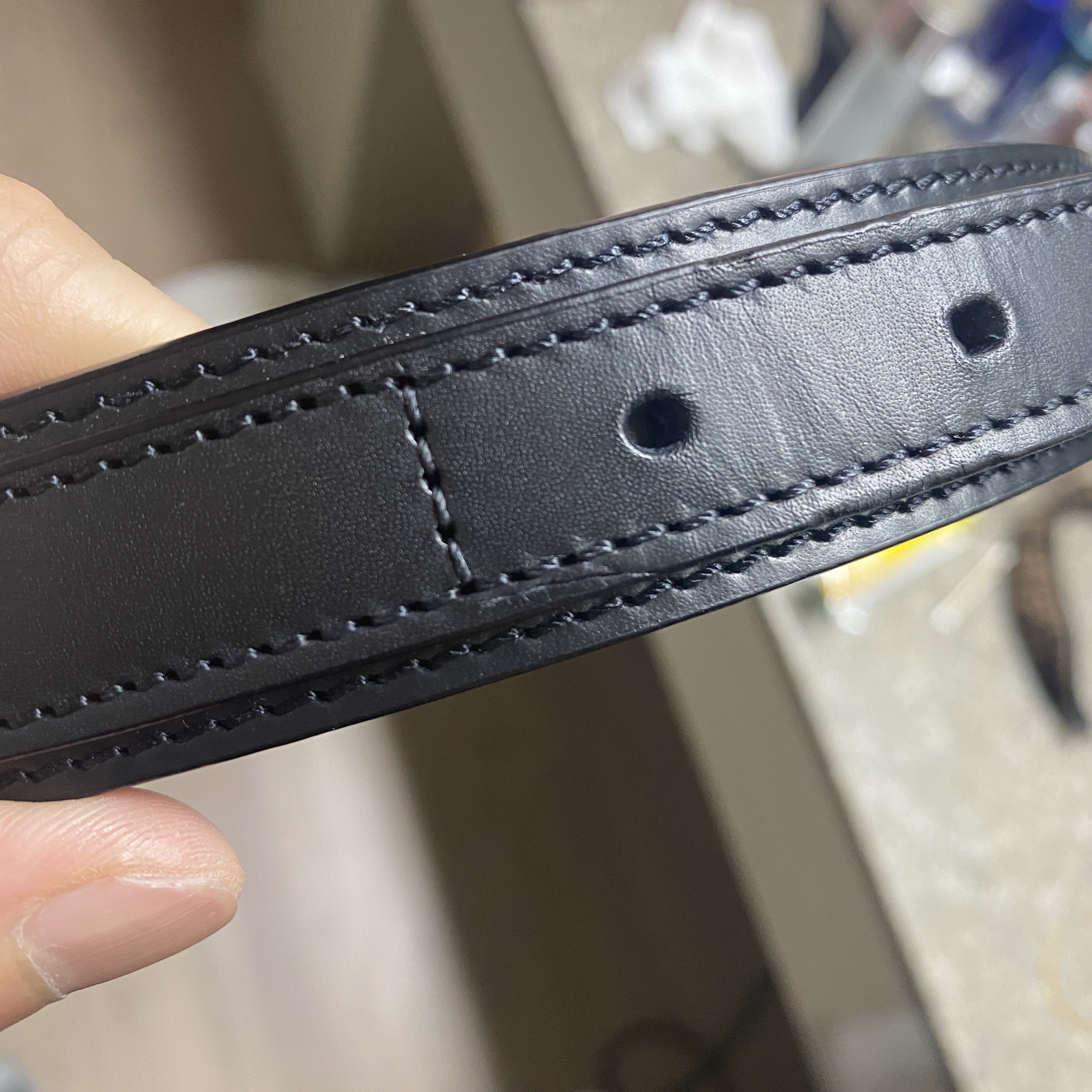 Lemaire Minimal Western Belt Cow Leather Black 착용 스타일 - 1
