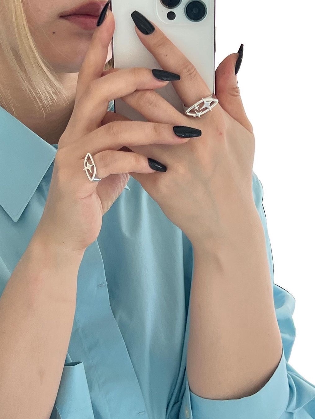 [KREAM 단독 / 예약 배송] Clu. Union Ring Hanbyeol, [KREAM 단독 / 예약 배송] Clu. Union Ring Doobyeol 착용 스타일 - 3
