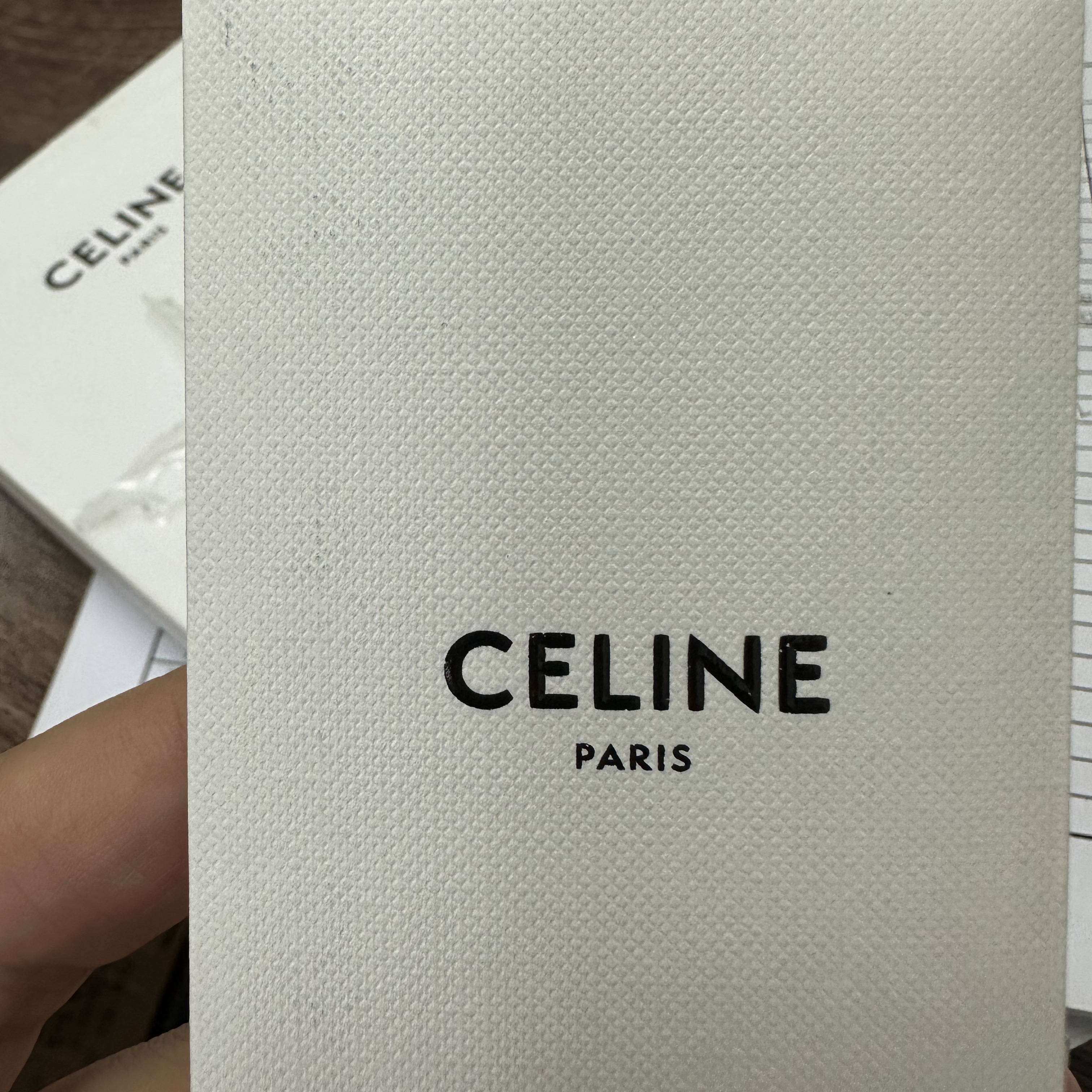 Celine Card Holder with Flap in Shiny Calfskin Black 착용 스타일 - 2