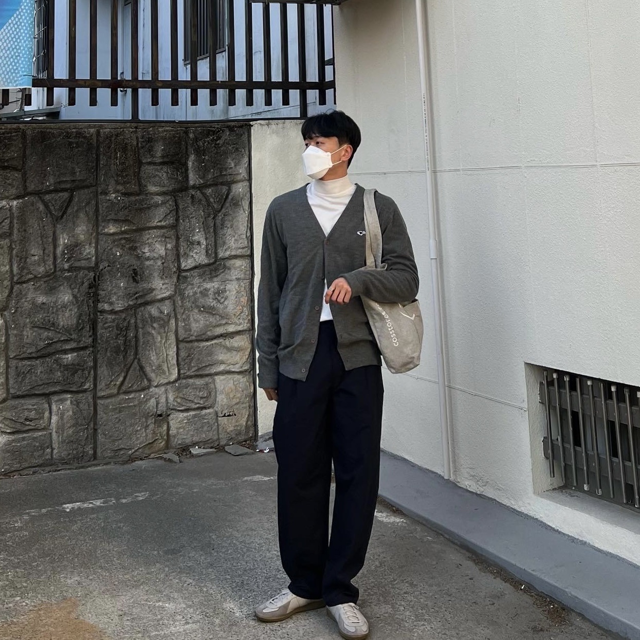 Reproduction of Found German Military Trainer 1700IN Light Gray 착용 스타일 - 1