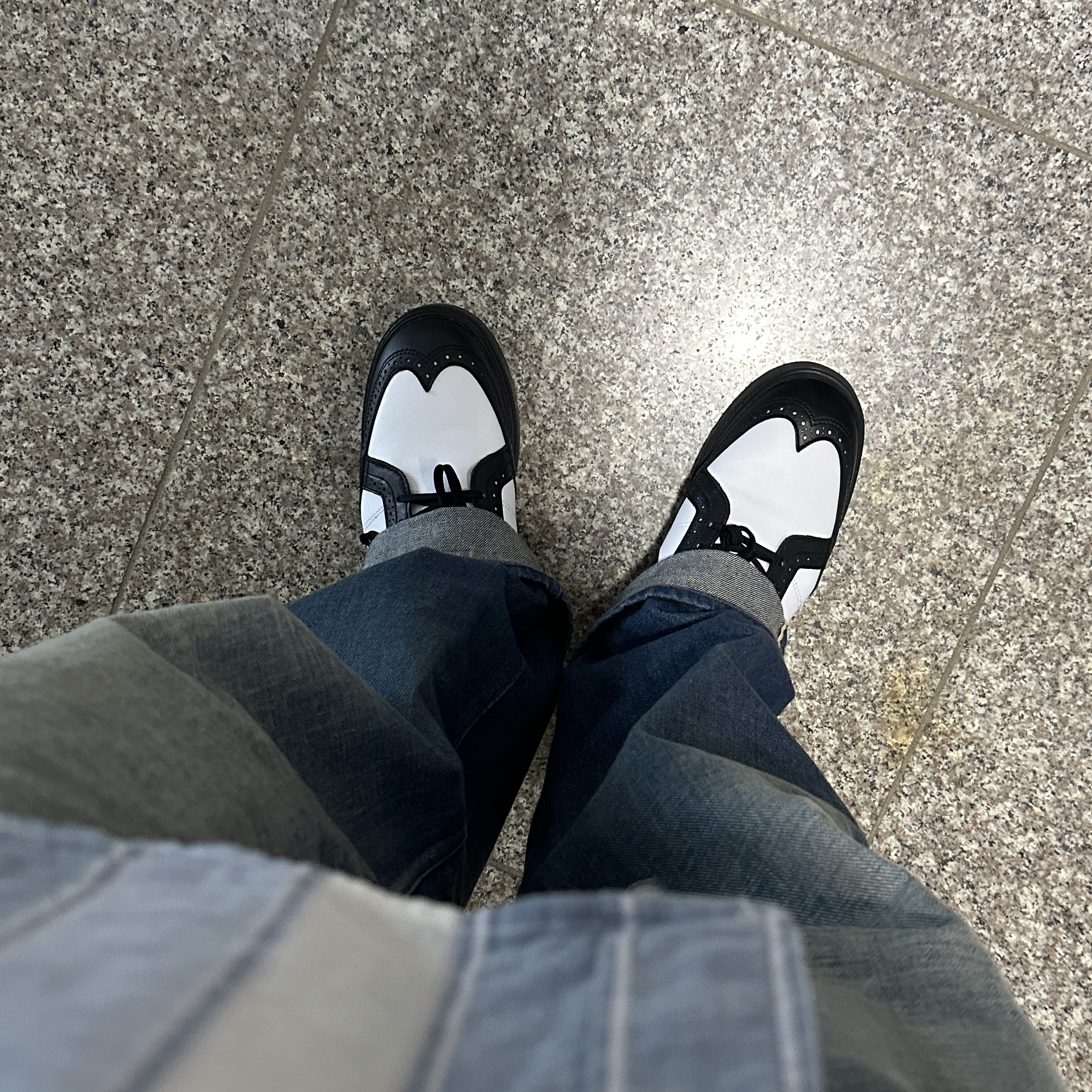 Nike x Peaceminusone Kwondo1 Black and White, Nike Cortez White and Black 착용 스타일 - 1