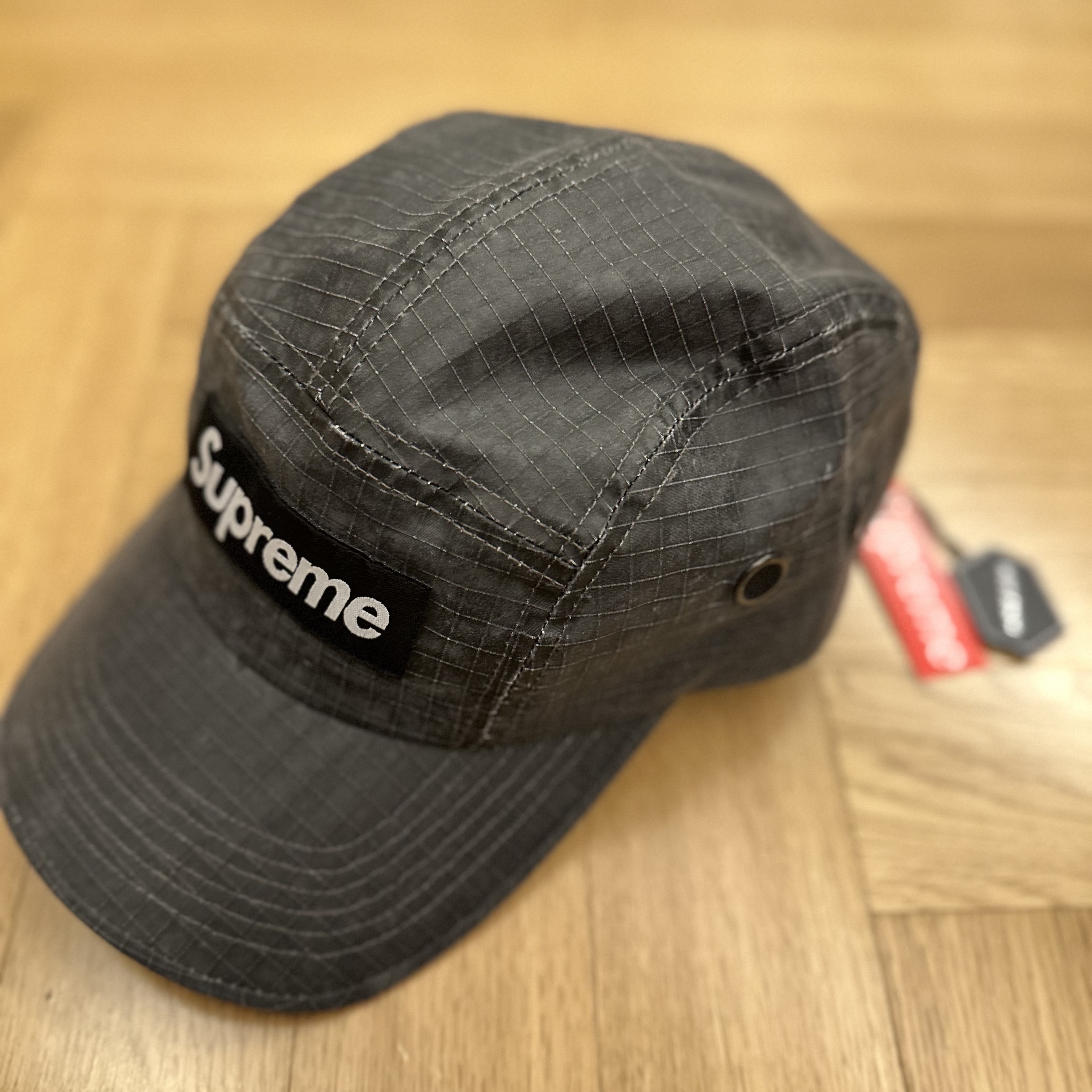 Supreme Distressed Ripstop Camp Cap Black - 23FW 착용 스타일