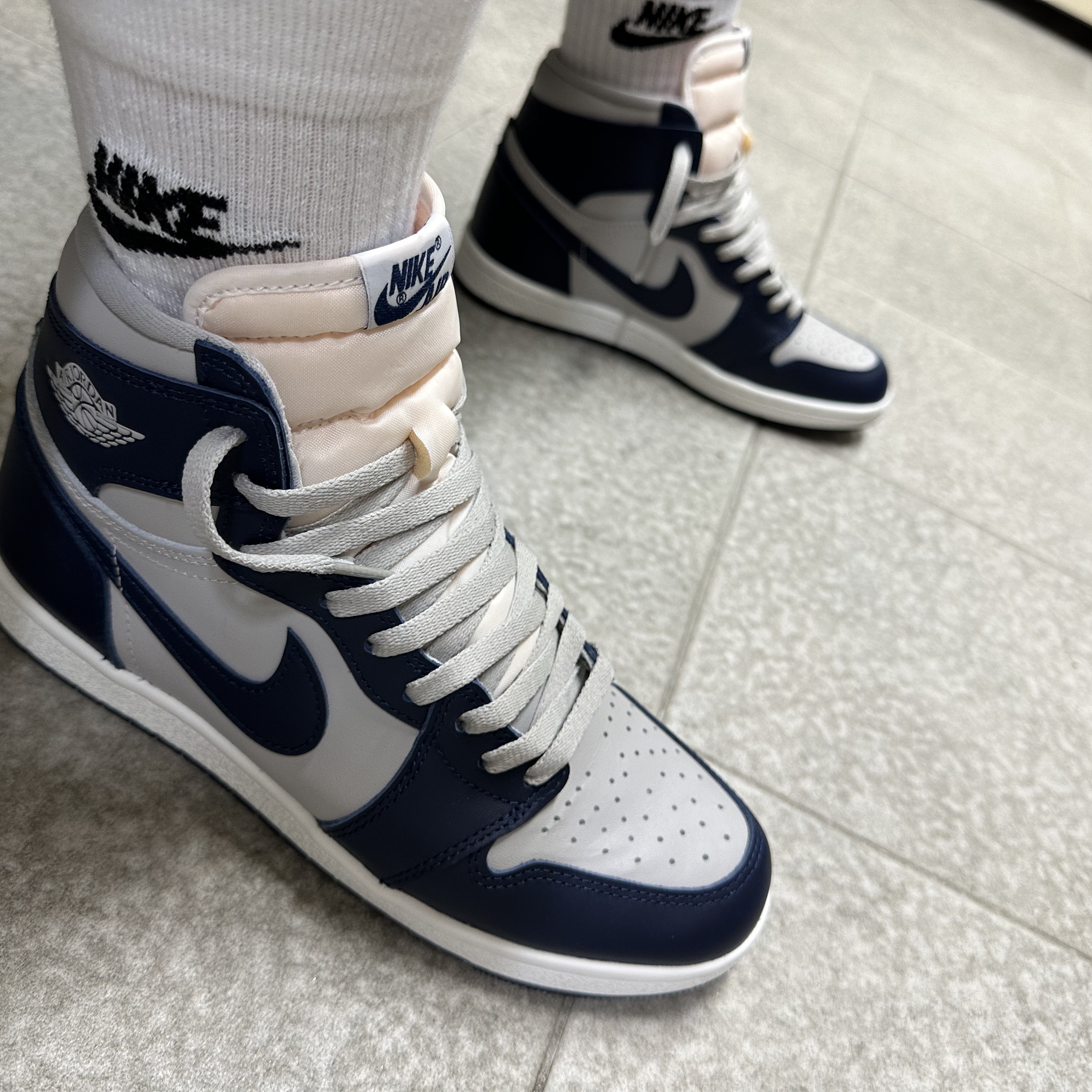 Jordan 1 High 85 College Navy 착용 스타일