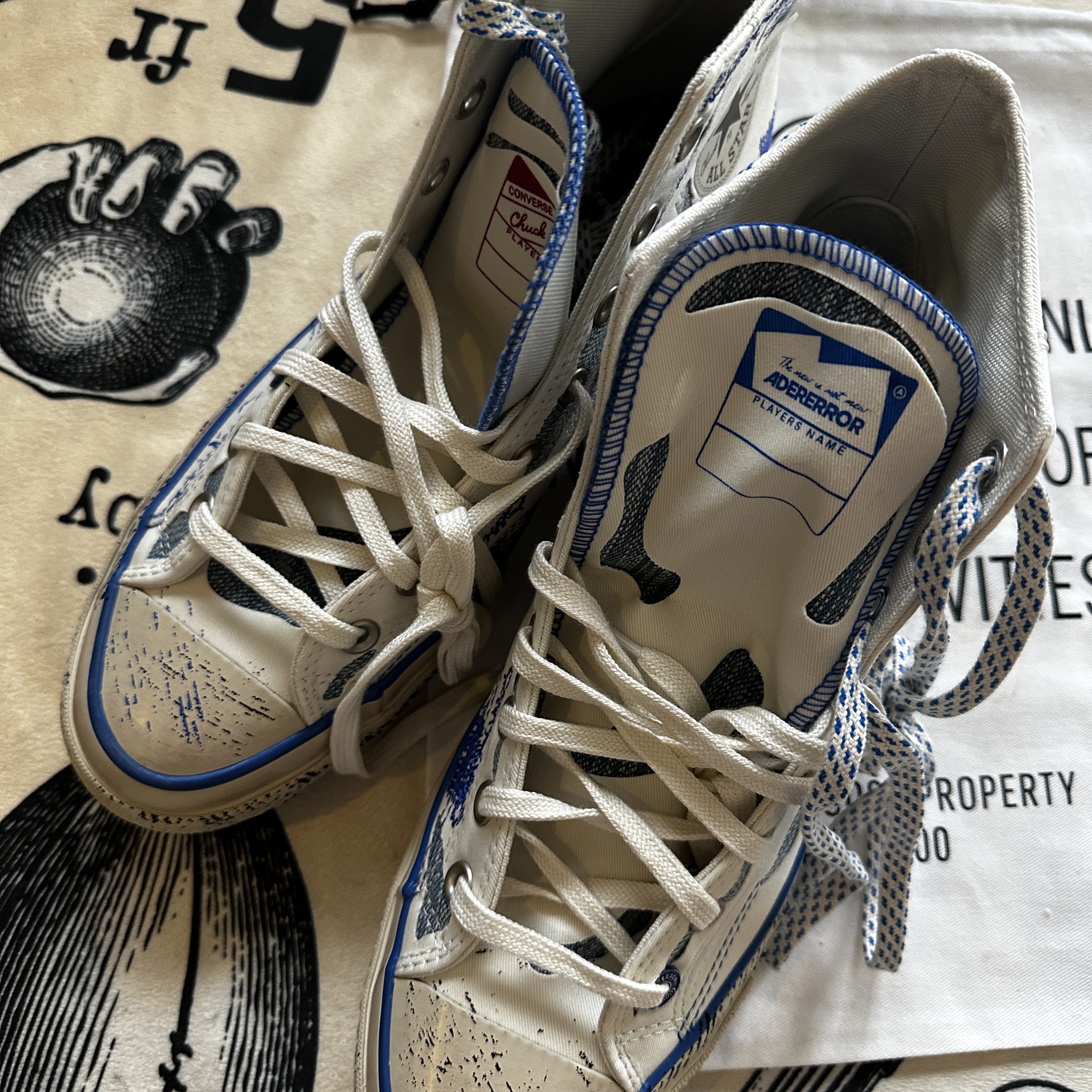 Converse x Ader Error Chuck 70 High White 착용 스타일 - 2