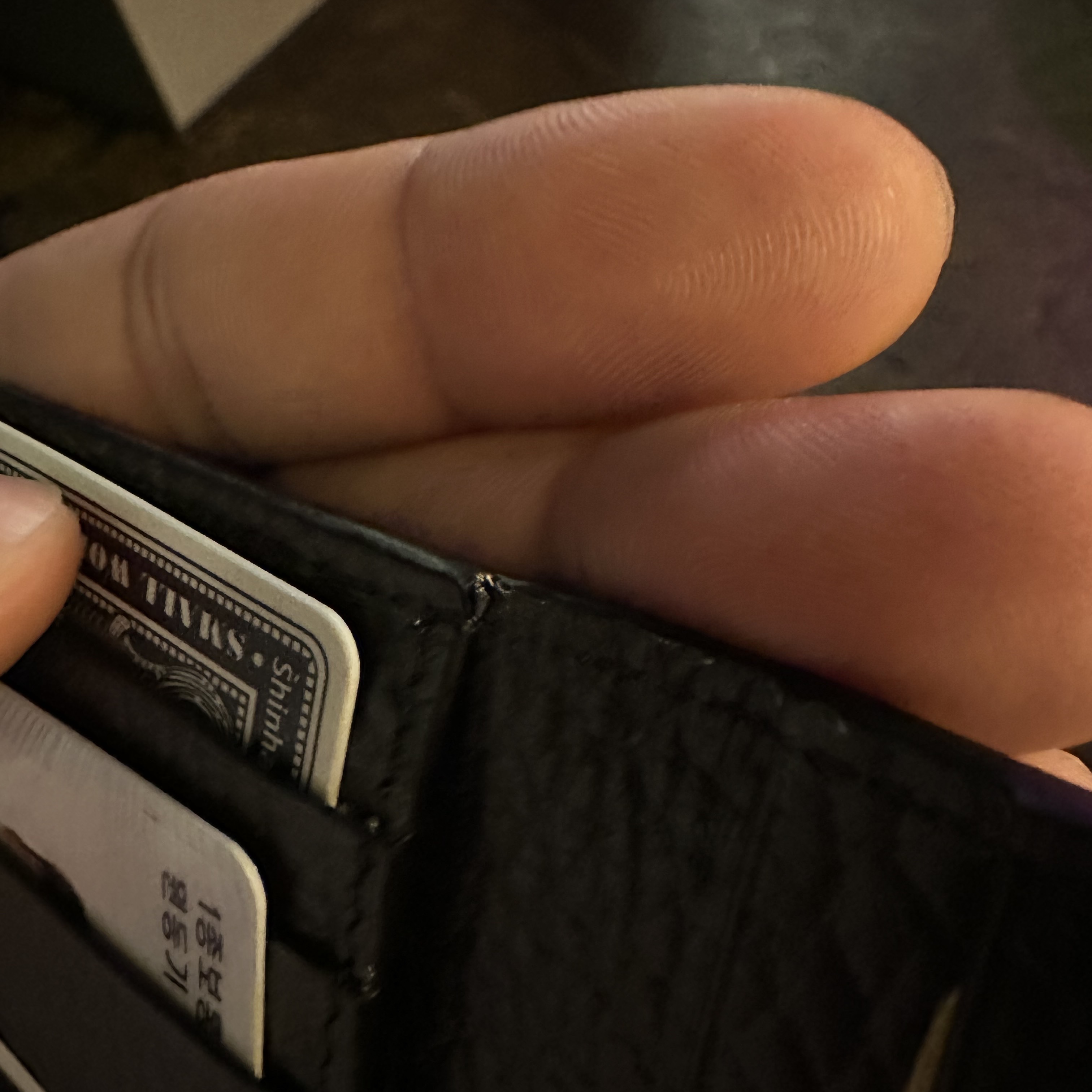 Maison Margiela Bovine Leather Card Holder Black 착용 스타일
