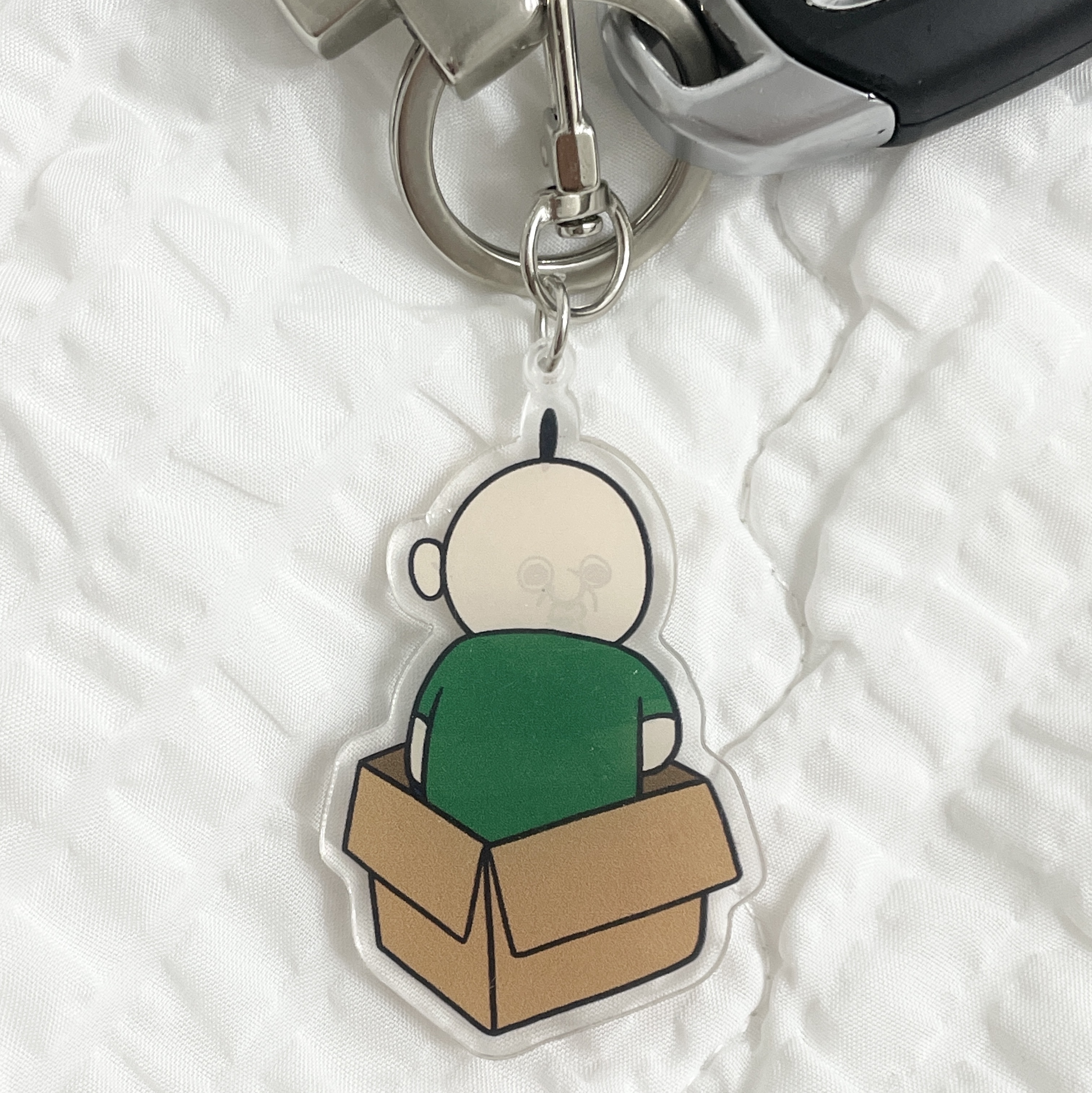 Bbangbbang Box Acrylic Keyring 착용 스타일