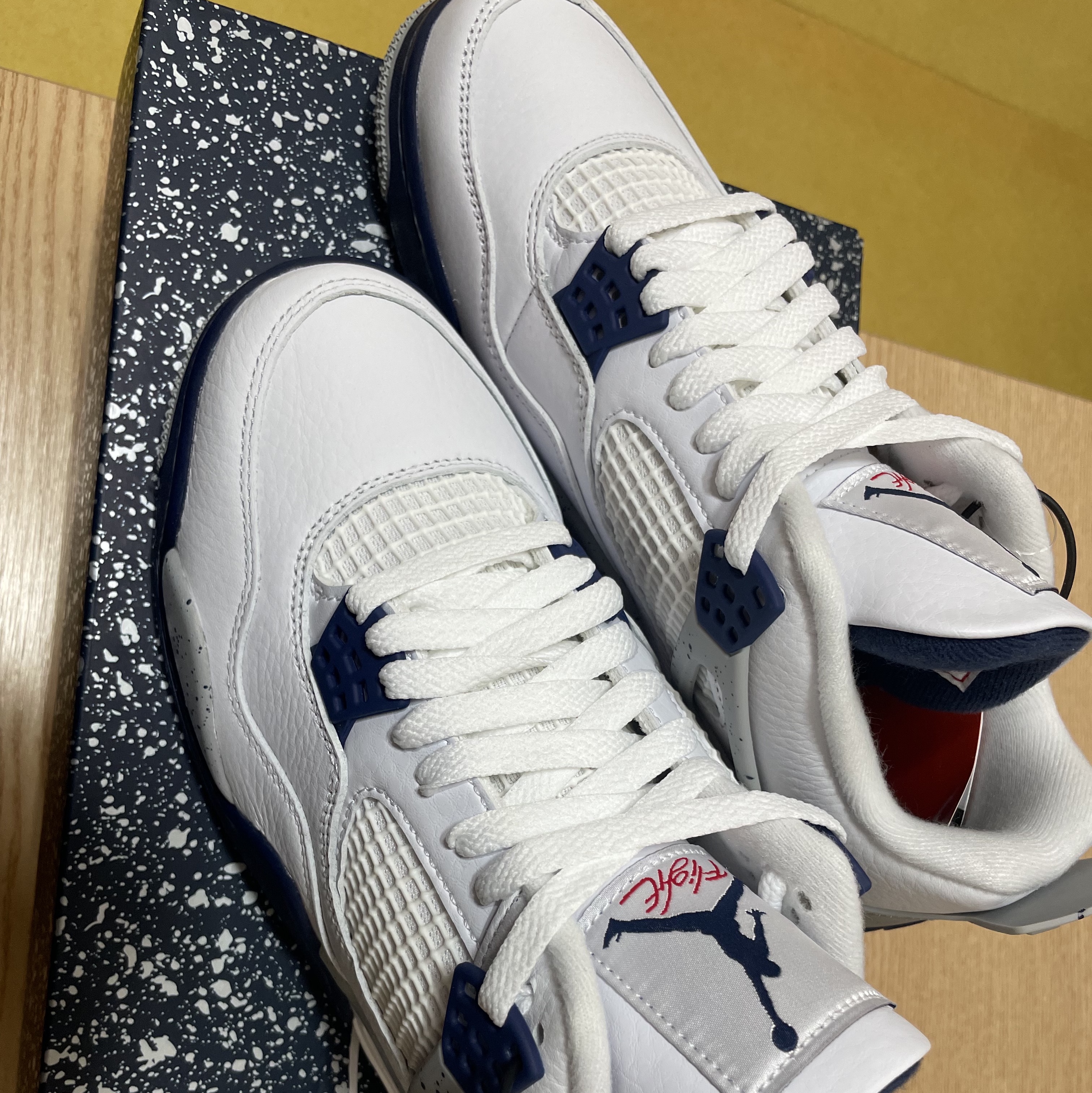 Jordan 4 Retro Midnight Navy 착용 스타일 - 1