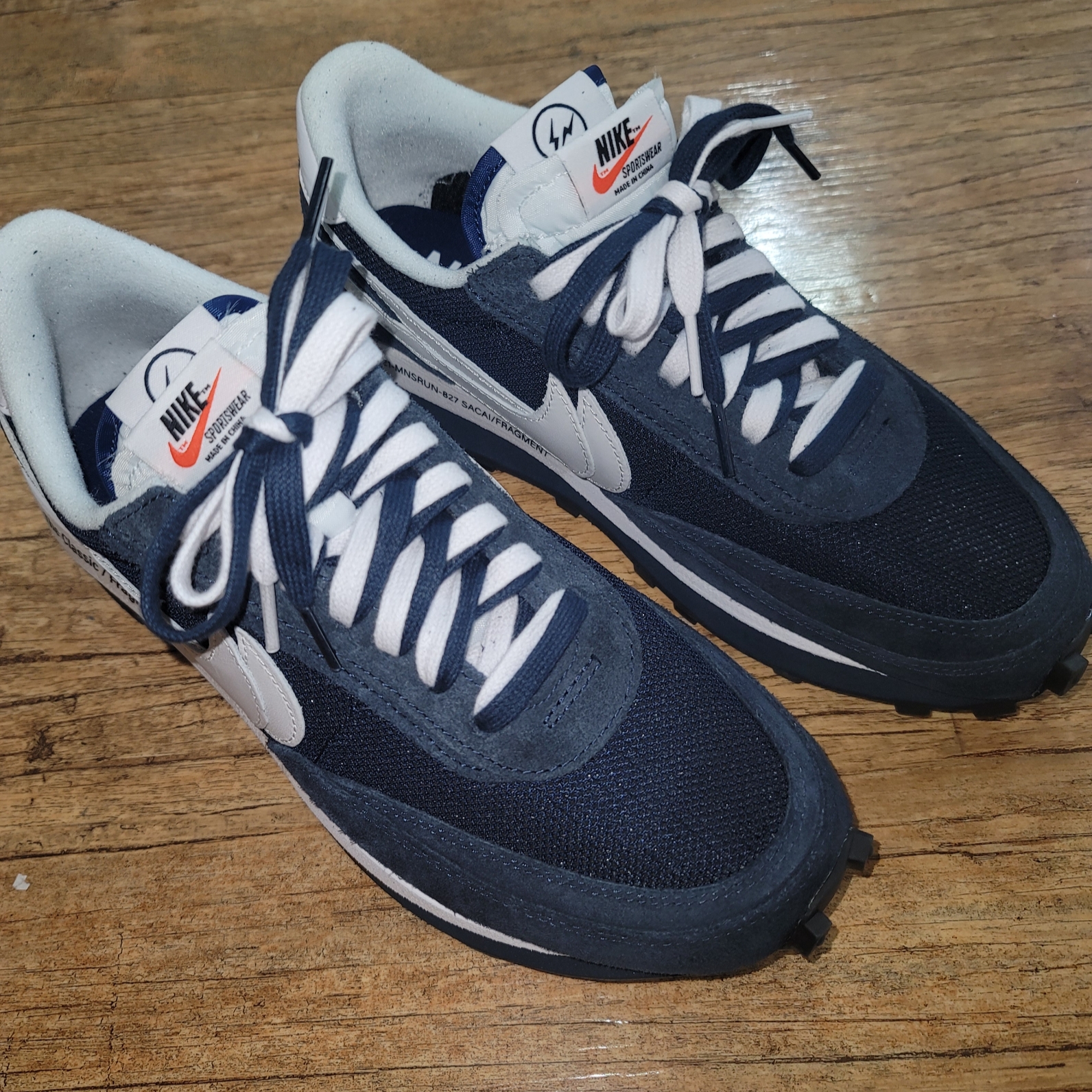 Nike x Sacai x Fragment LDWaffle Blackened Blue 착용 스타일