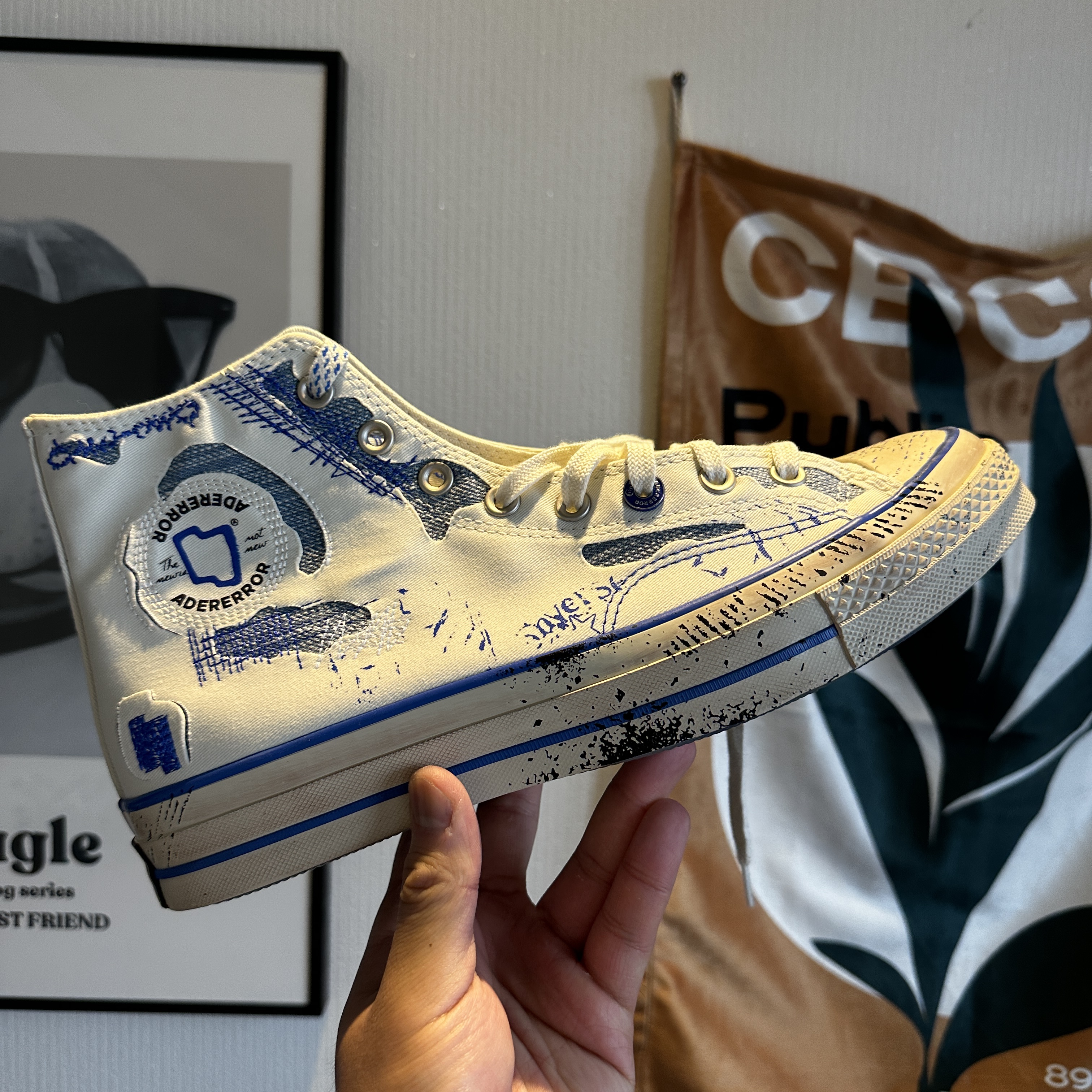Converse x Ader Error Chuck 70 High White 착용 스타일 - 5