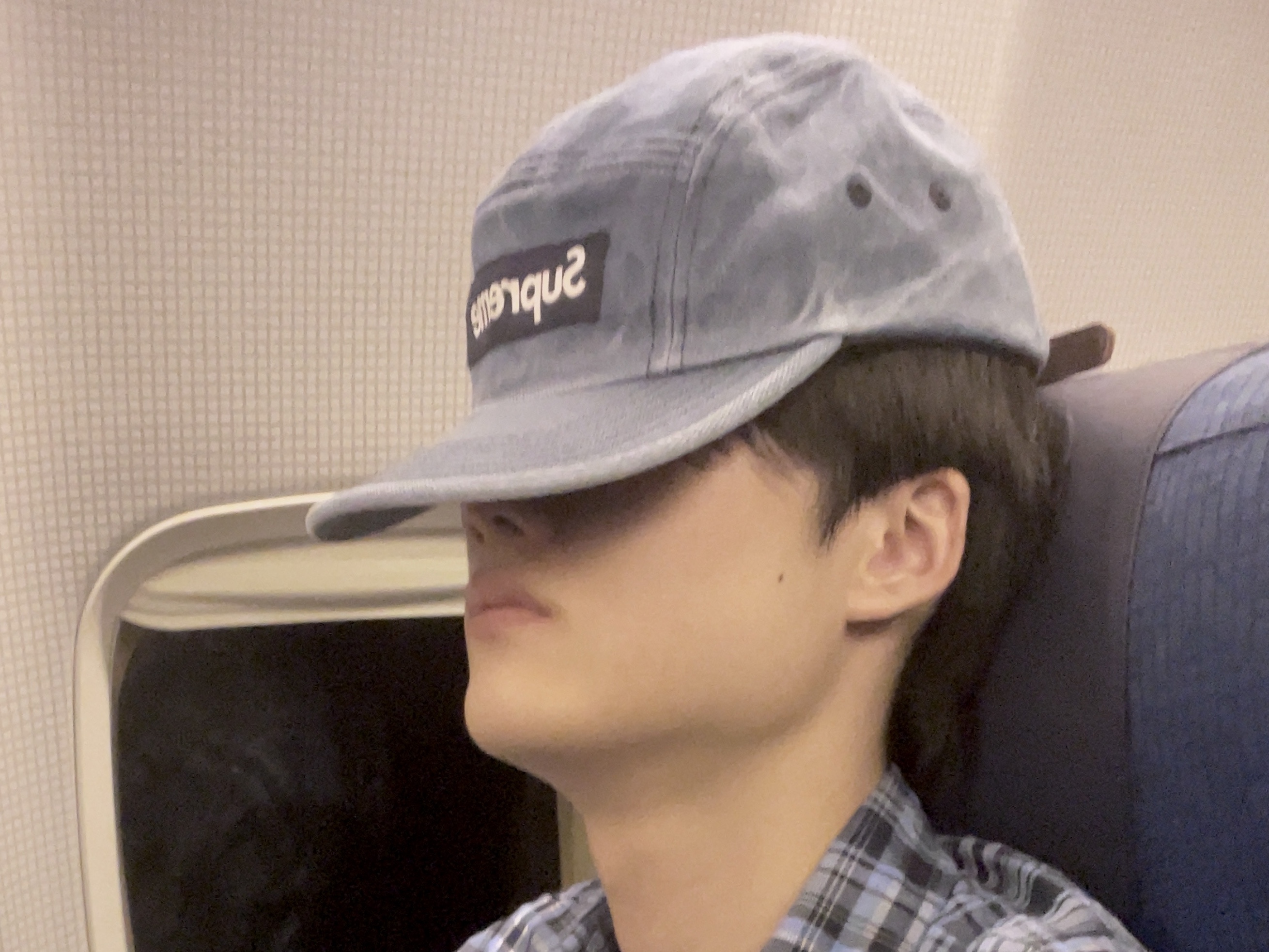 Supreme Washed Chino Twill Camp Cap Denim - 23FW 착용 스타일 - 5
