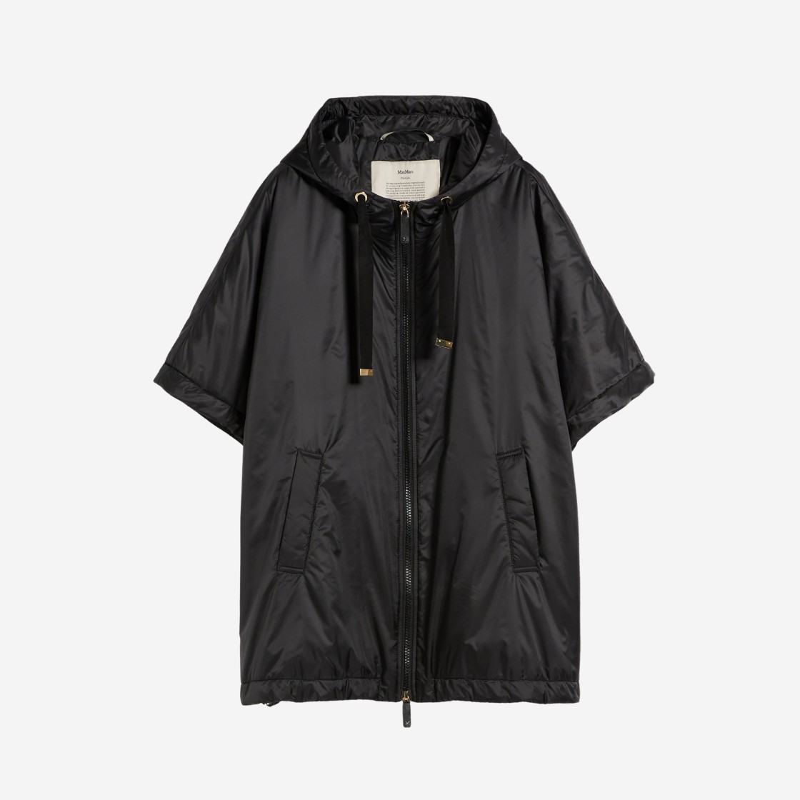 (W) Max Mara Greenca The Cube Water-Repellent Canvas Cape Black 상세 이미지 1