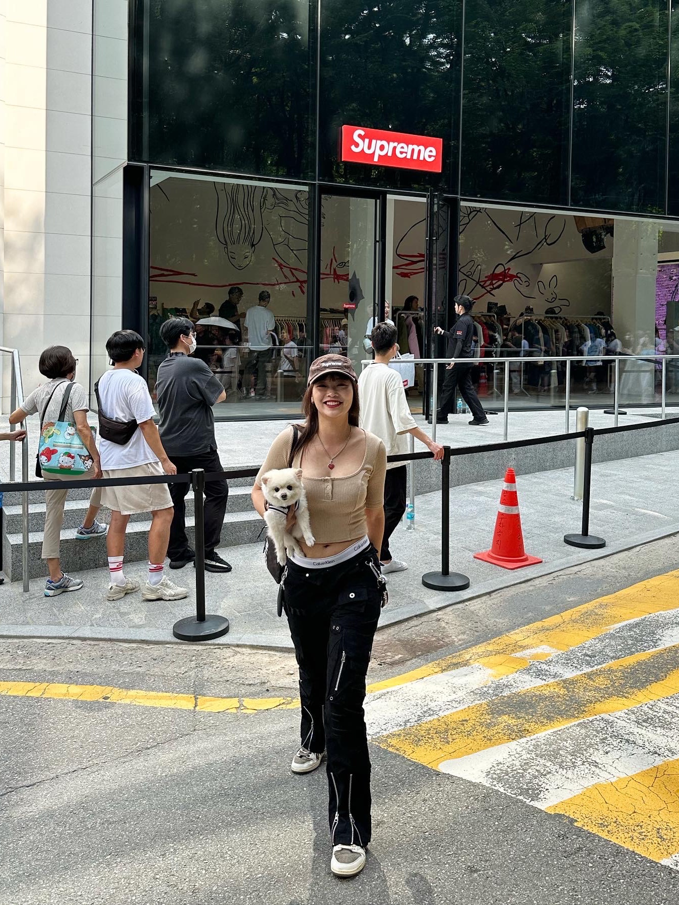 Supreme Washed Chino Twill Camp Cap Brown - 22FW, Jordan 1 x Travis Scott Retro Low OG SP Sail and Ridgerock 착용 스타일 - 3