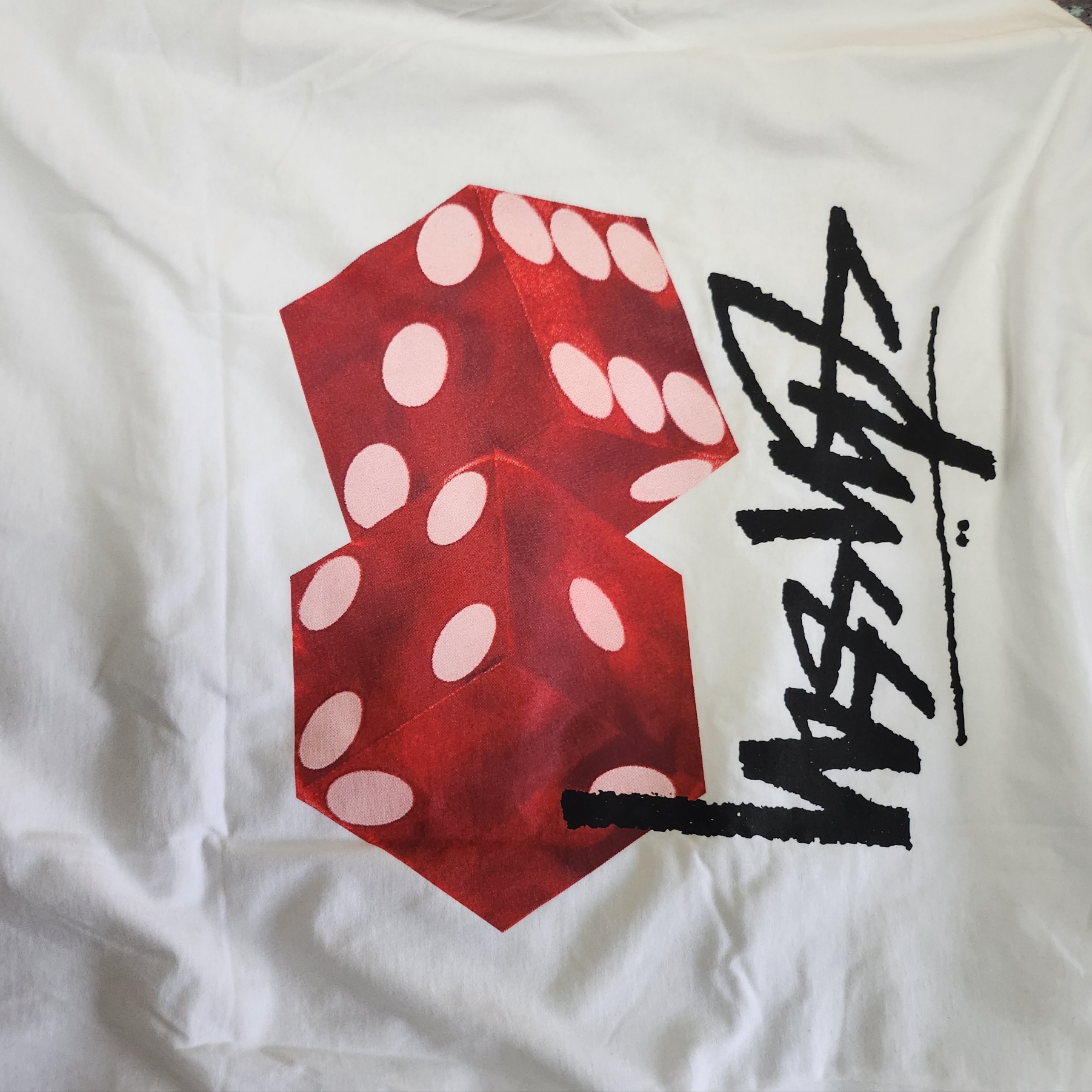 Stussy Diced Out T-Shirt White 착용 스타일