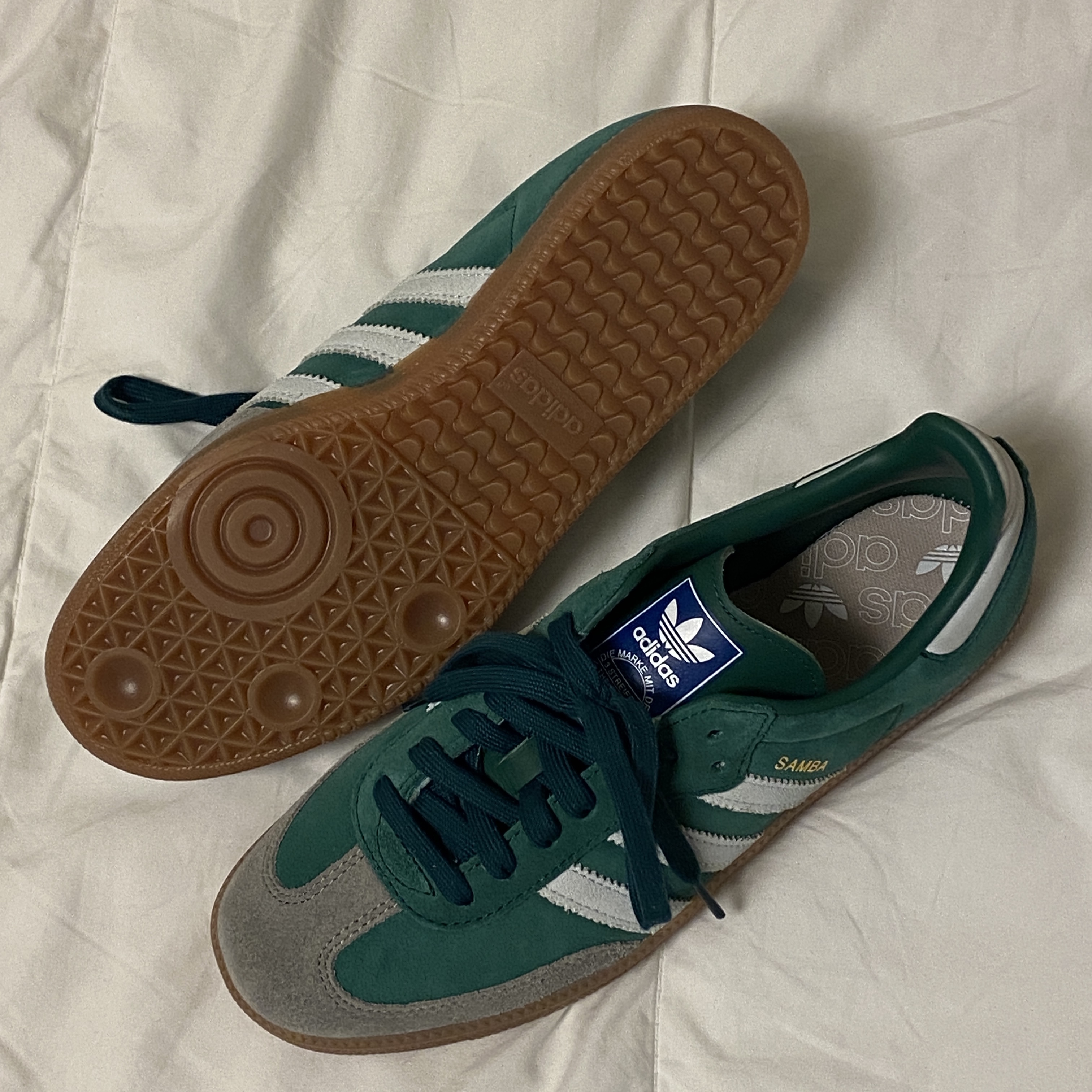 Adidas Samba OG Collegiate Green Gum 착용 스타일 - 1
