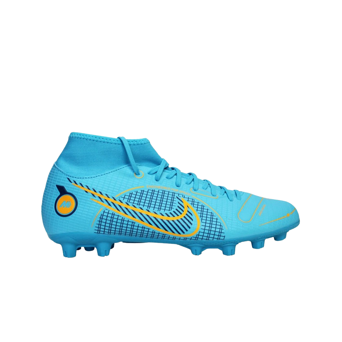 DJ2867-484 Nike Superfly 8 Academy HG Chlorine Blue Laser Orange