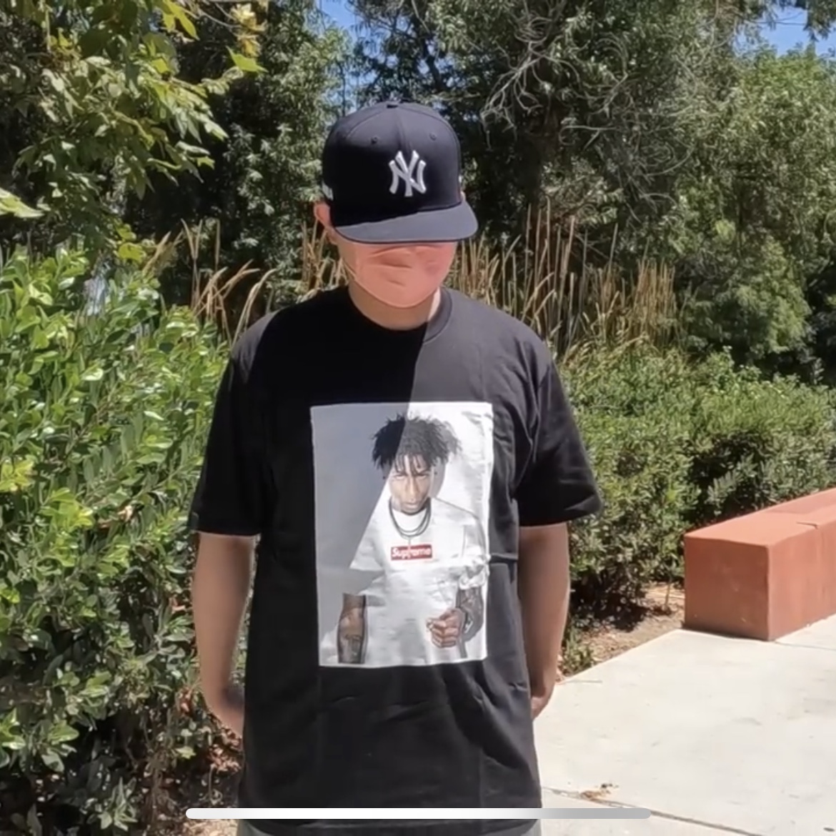 Supreme NBA Youngboy T-Shirt Black - 23FW 착용 스타일
