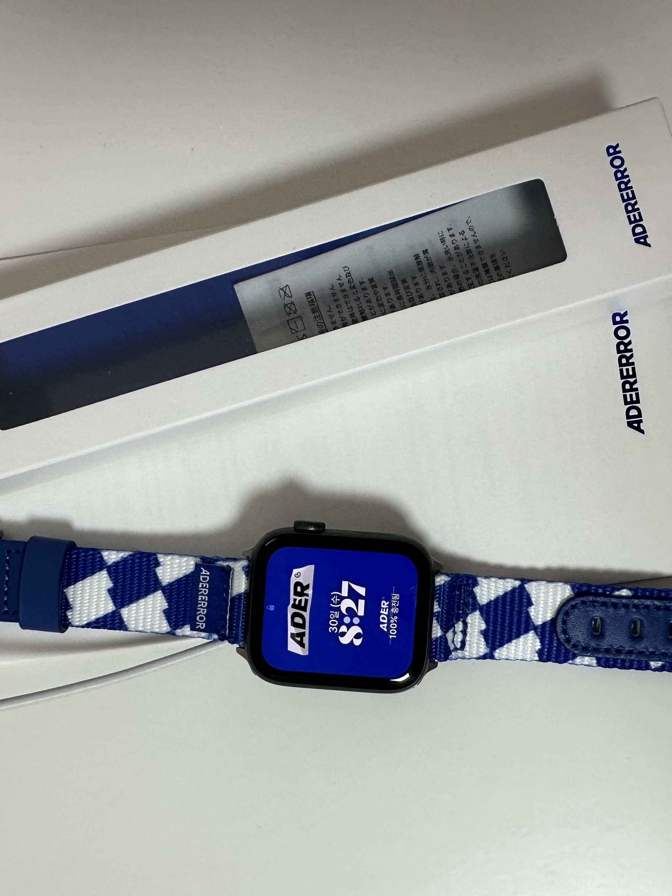 Ader Error Tenit Watch Strap Z-Blue 착용 스타일