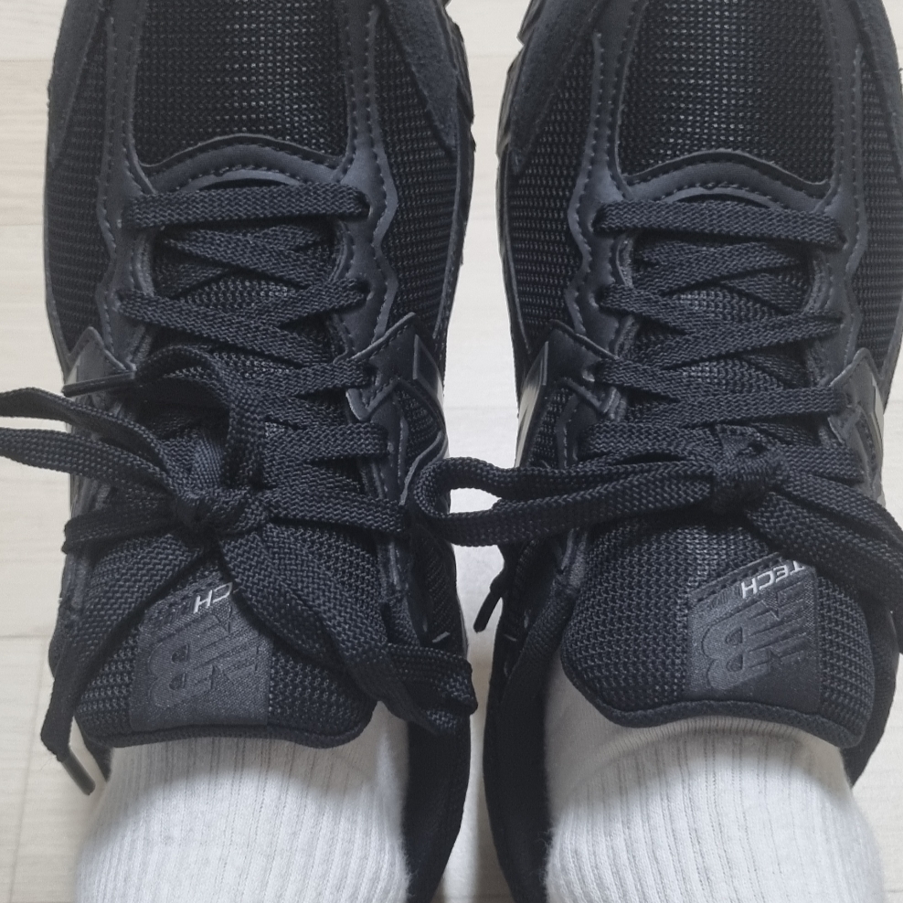 (W) New Balance 480v5 Black - 4E XXWide 착용 스타일