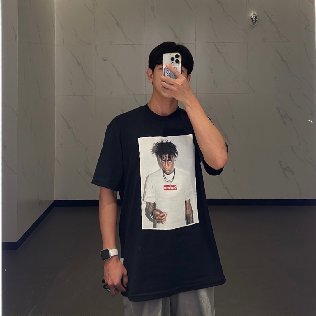 Supreme NBA Youngboy T-Shirt Black - 23FW 착용 스타일