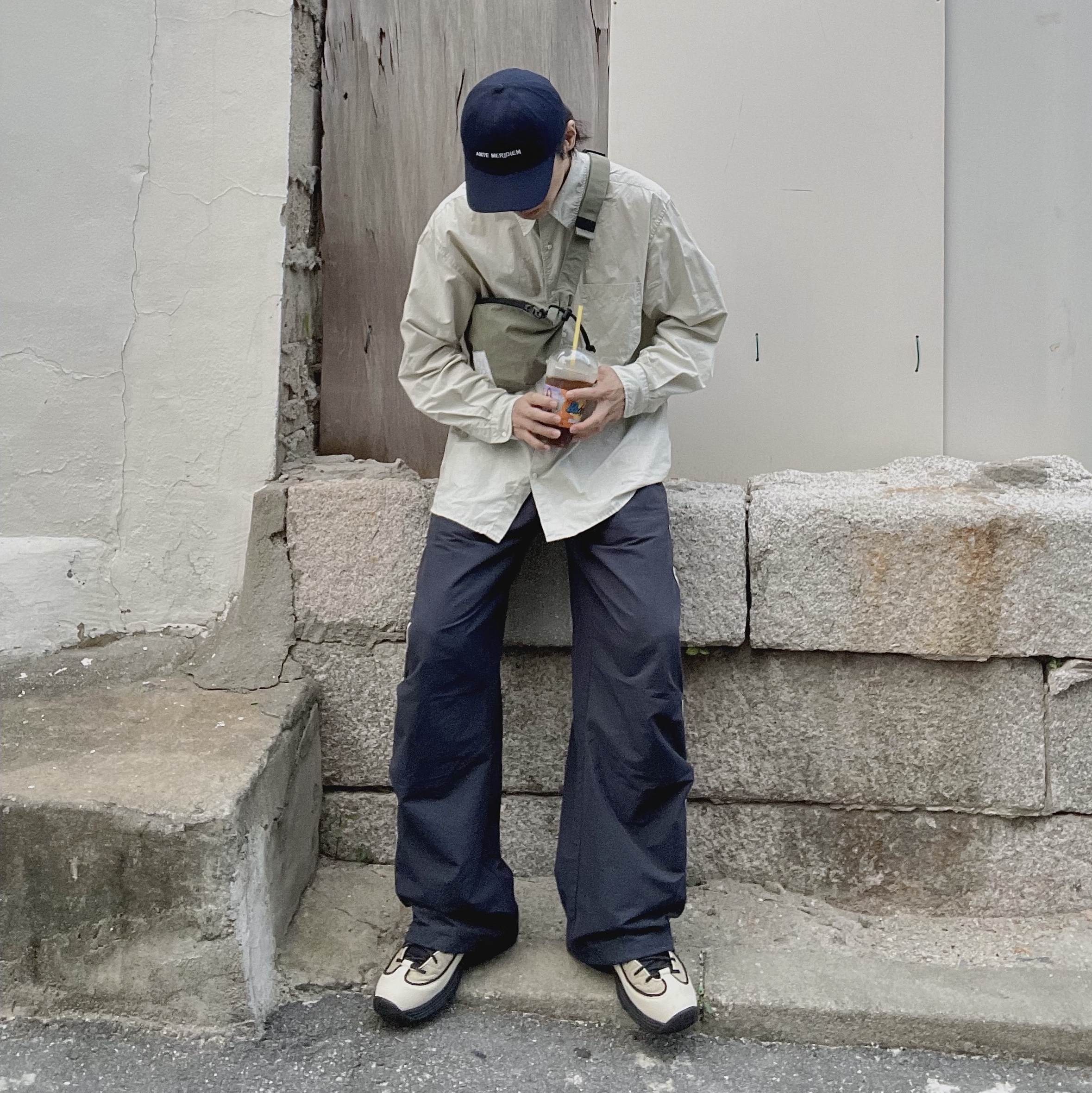 Nike x Stussy Air Penny II Rattan and Limestone 착용 스타일 - 1