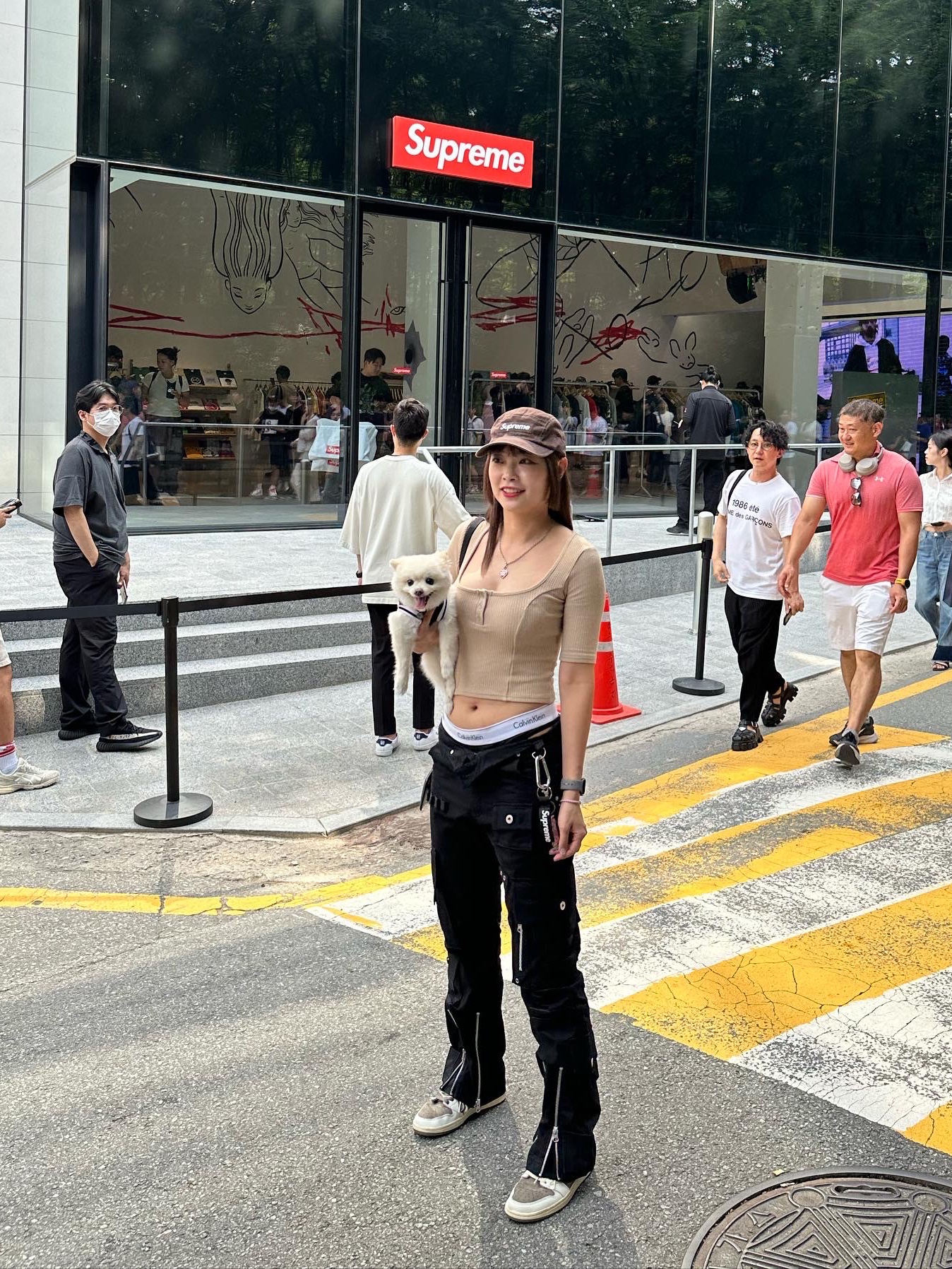Supreme Washed Chino Twill Camp Cap Brown - 22FW, Jordan 1 x Travis Scott Retro Low OG SP Sail and Ridgerock 착용 스타일 - 2