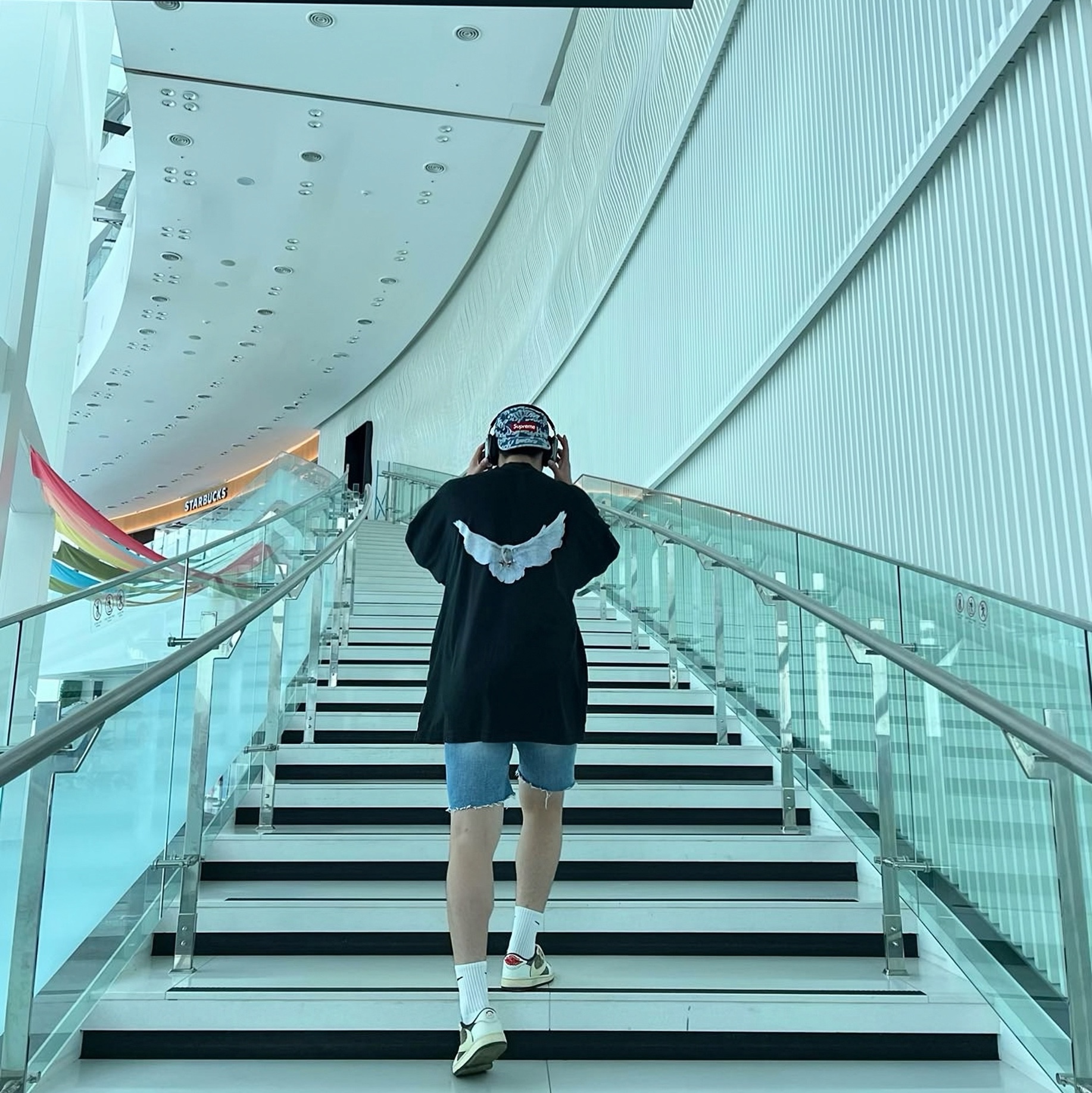 Supreme Fat Tip Jacquard Denim Camp Cap Blue - 22SS, Apple AirPods Max Lightning Space Gray (Korean Ver.) 착용 스타일 - 2