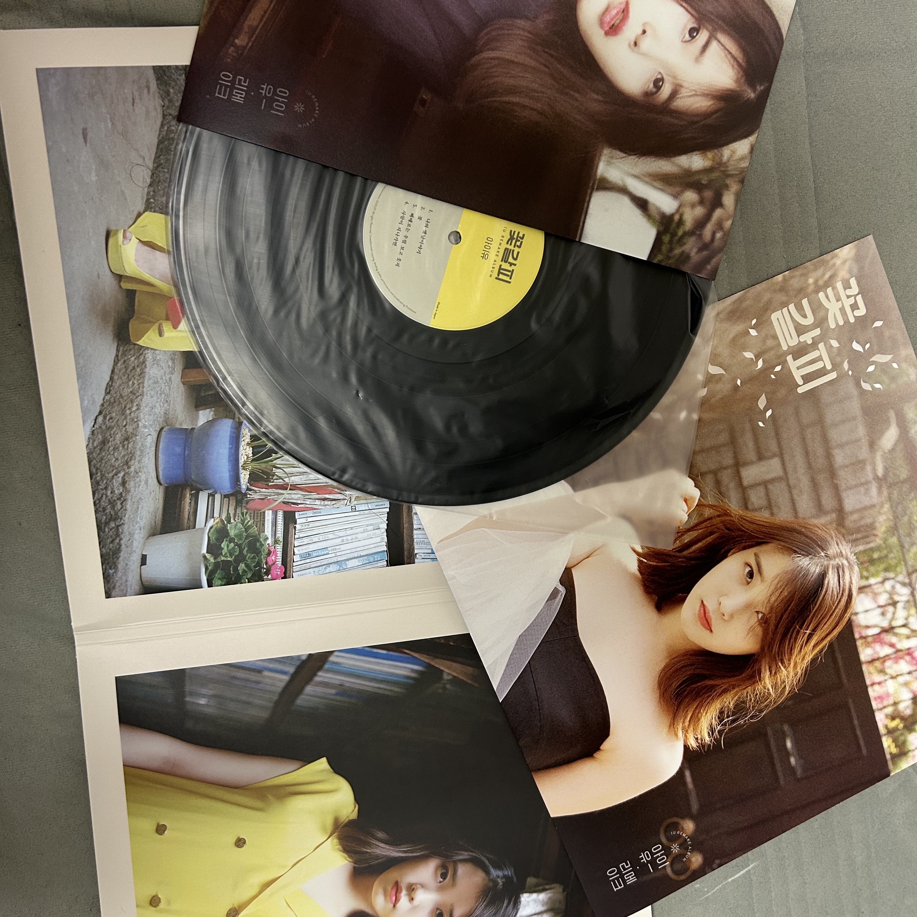 IU Remake Album A Flower Bookmark (Edam Ver.) LP 착용 스타일 - 2